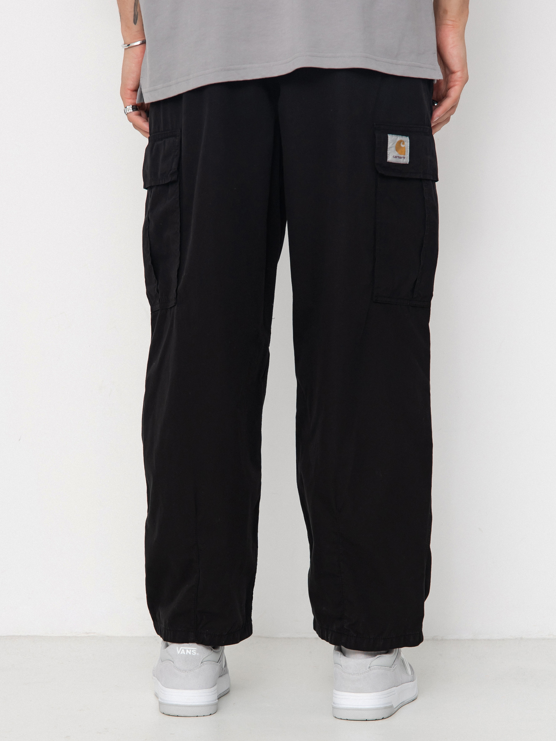 Nohavice Carhartt WIP Cole Cargo (black/garment dyed)