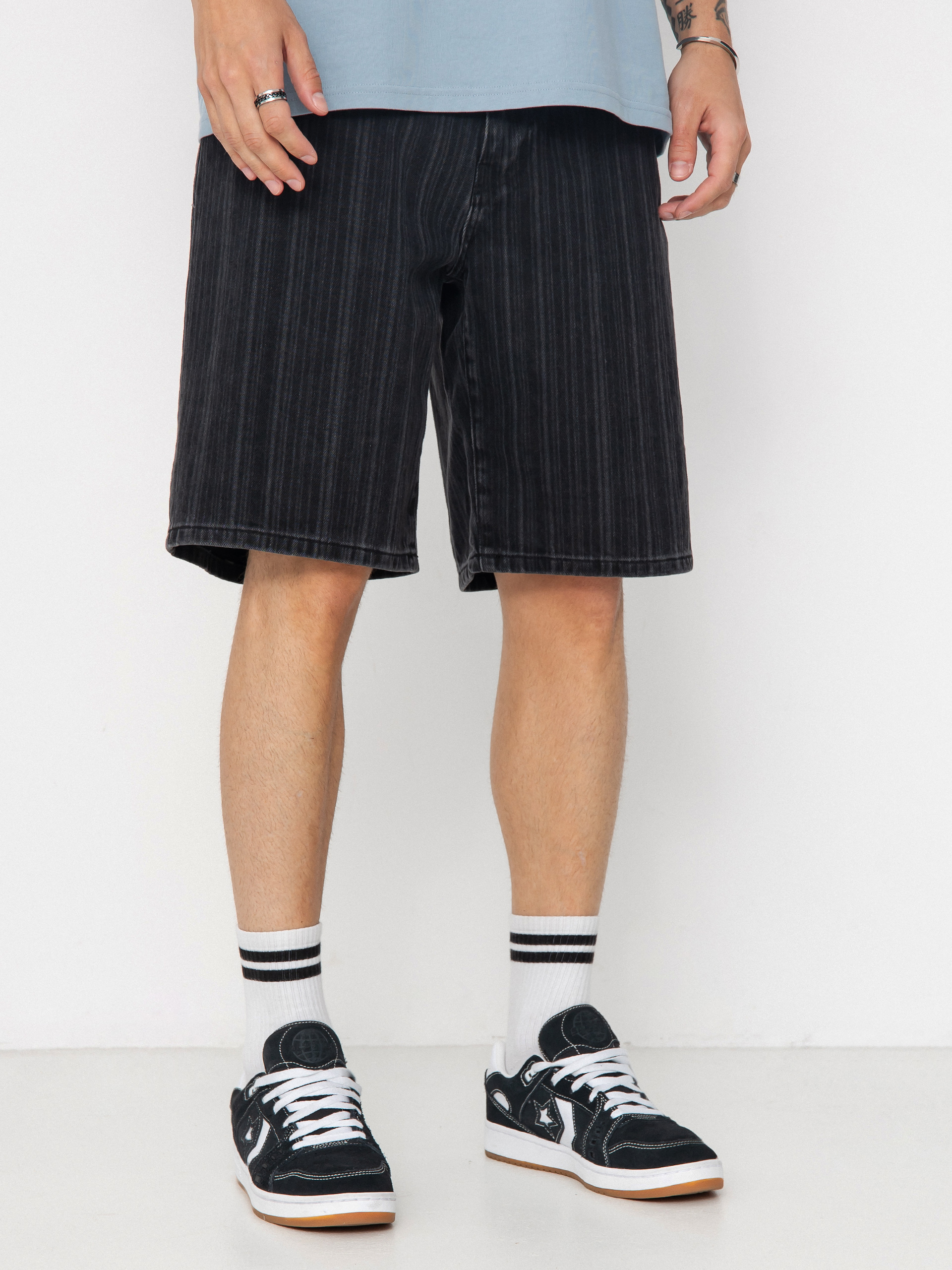 Kraťasy Carhartt WIP Rylan (rylan stripe/black/stone washed)