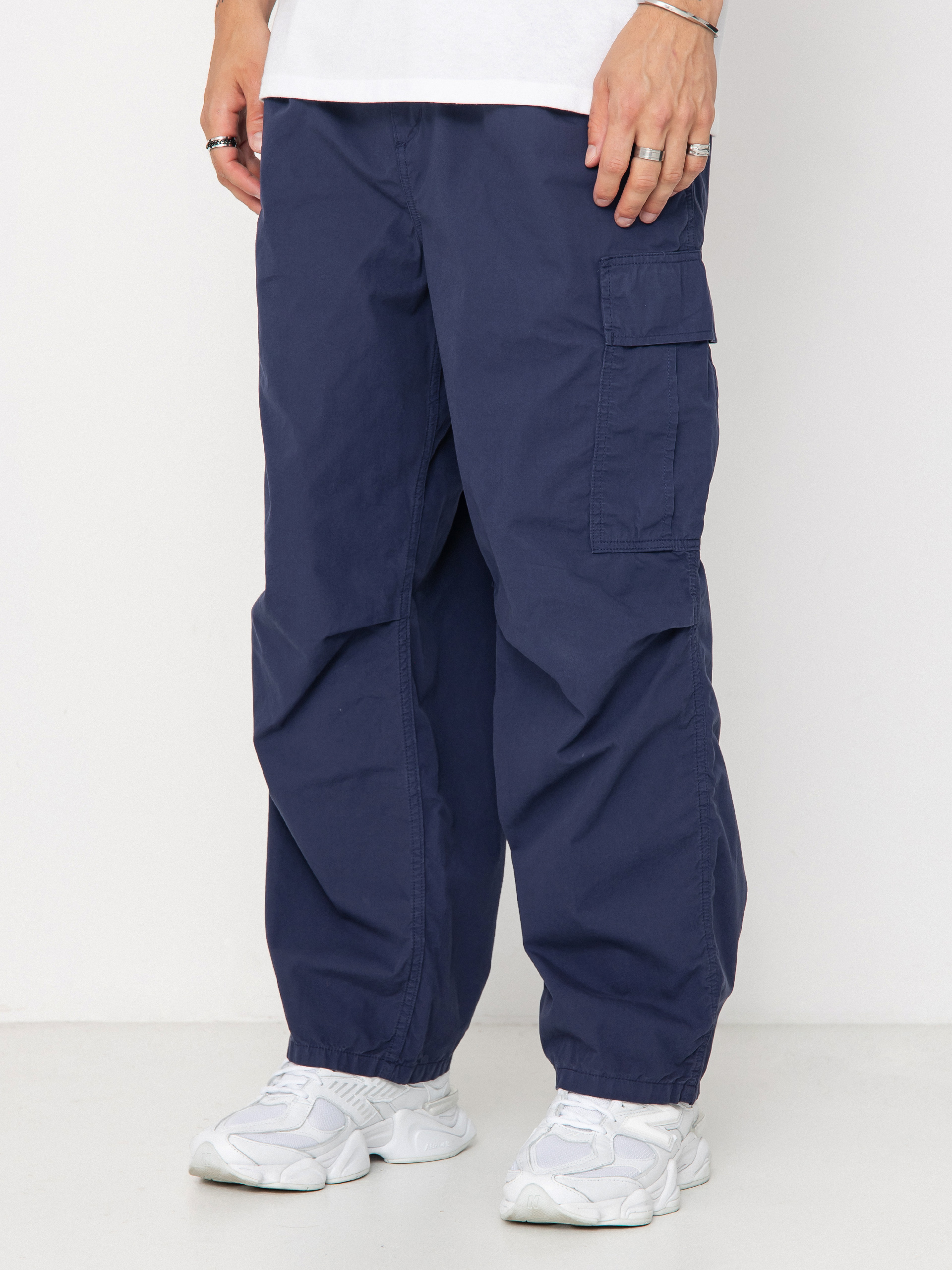Nohavice Carhartt WIP Cole Cargo (blue/garment dyed)