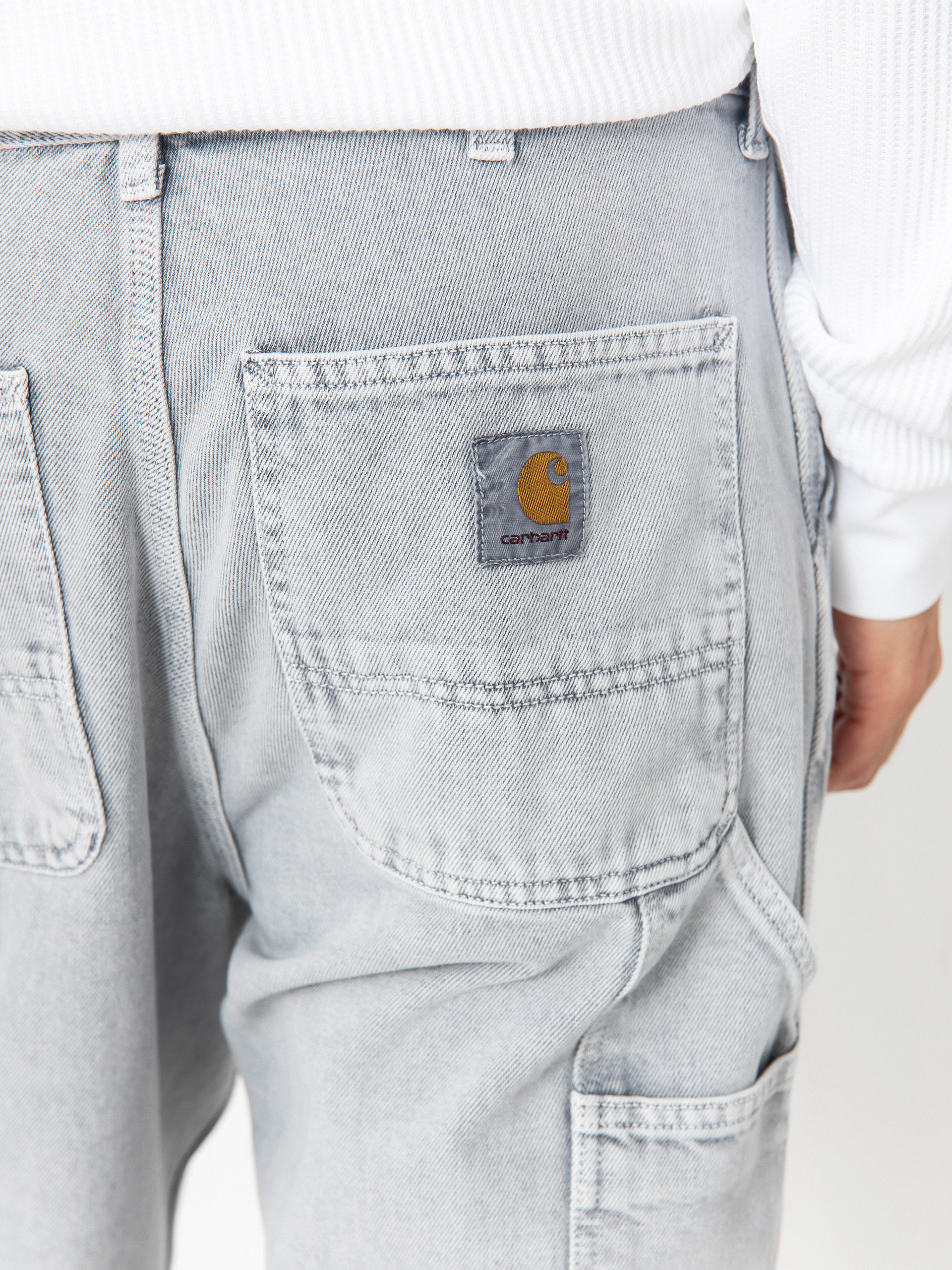 Nohavice Carhartt WIP Single Knee (black/chalk wash)