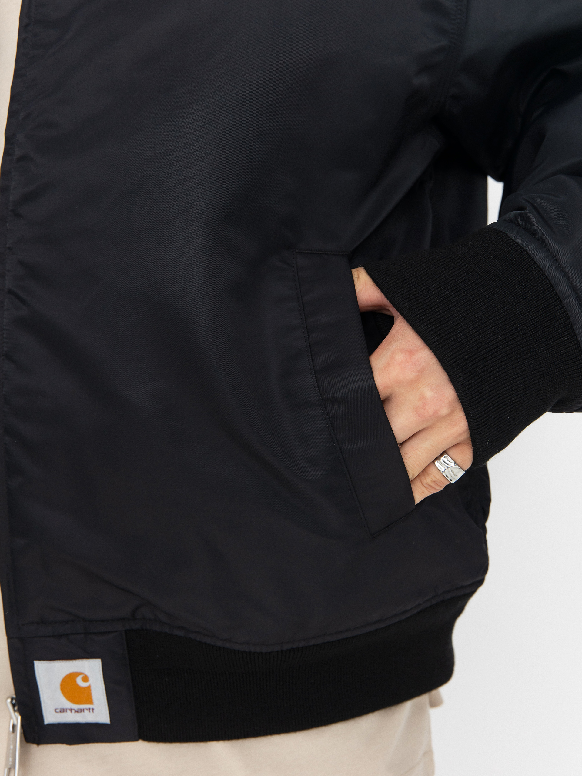 Bunda Carhartt WIP Santa Fe Alumni (black/scarlet)