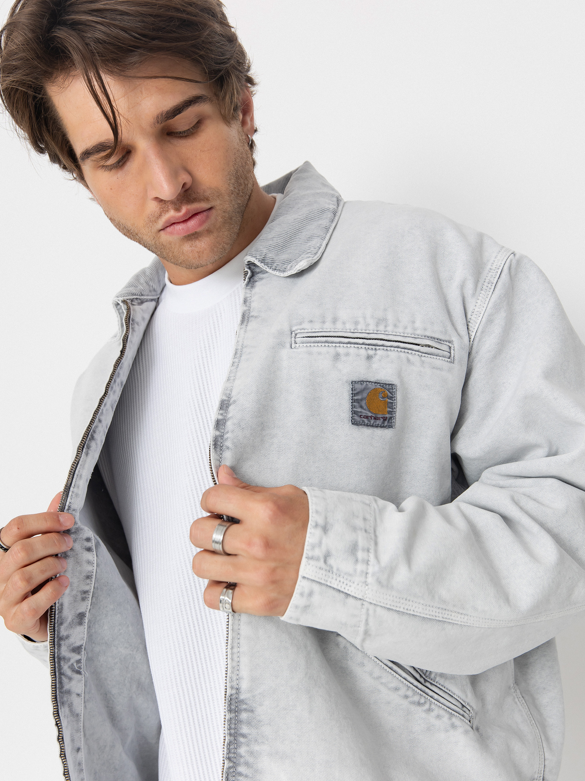 Bunda Carhartt WIP OG Detroit (black/black/chalk wash)