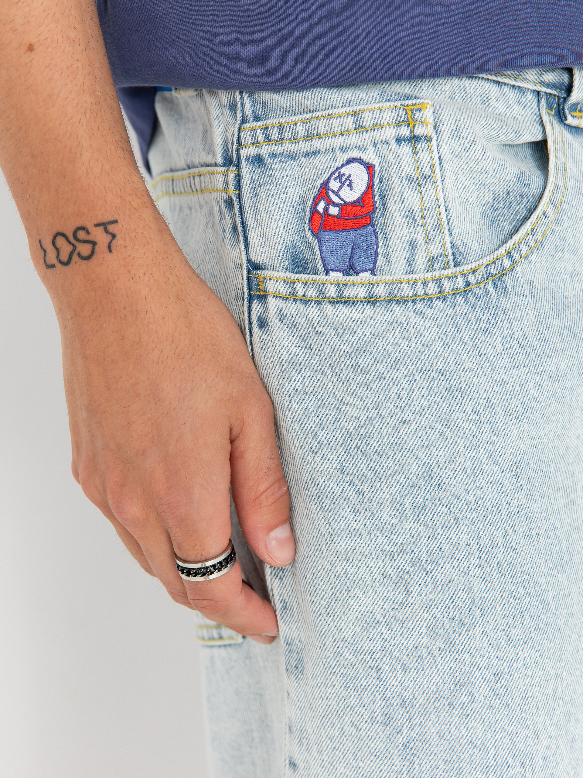 Nohavice Polar Skate Big Boy OG Logo (light blue)