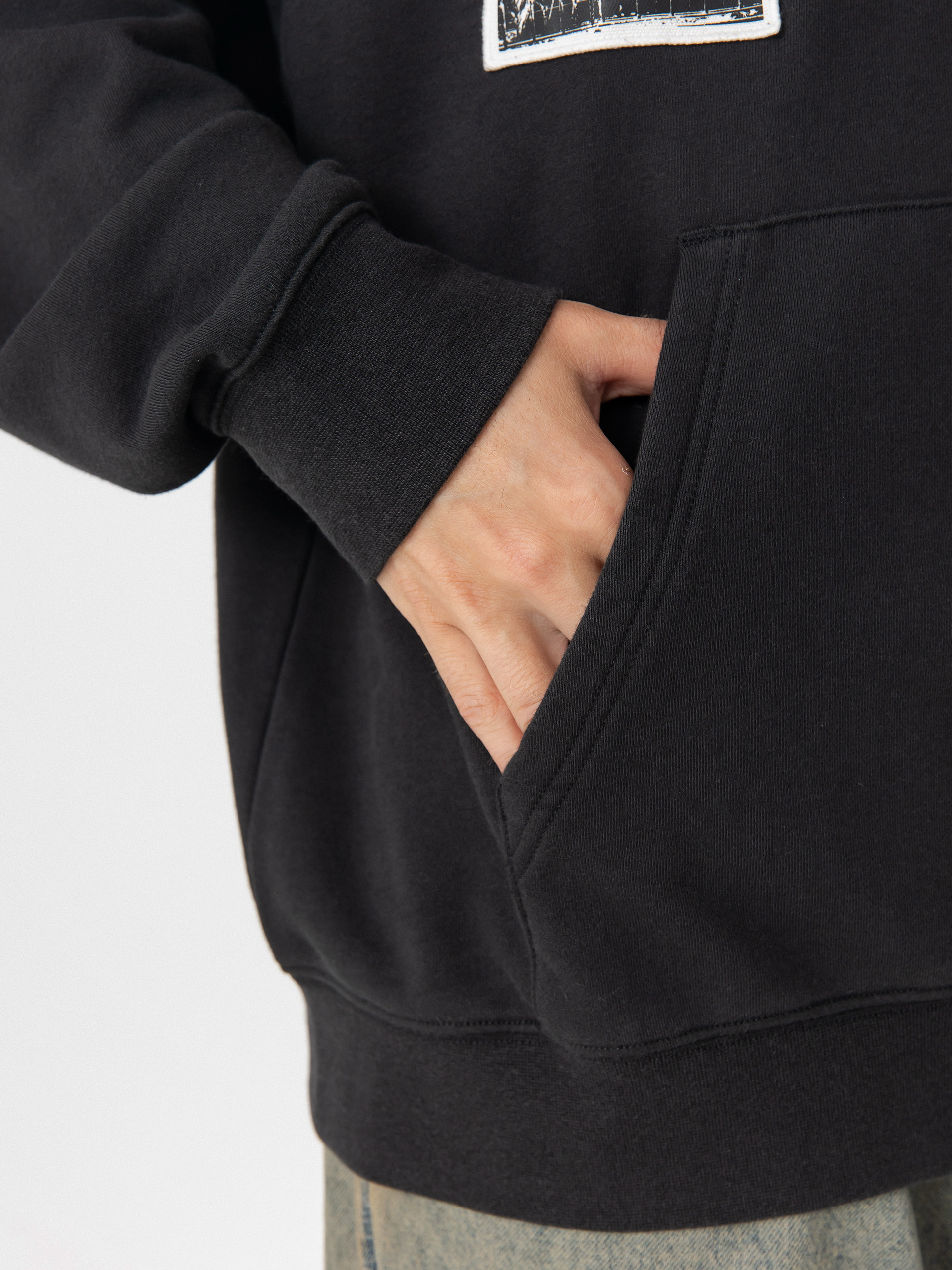 Mikina s kapucňou Vans Punk Patch HD (black)