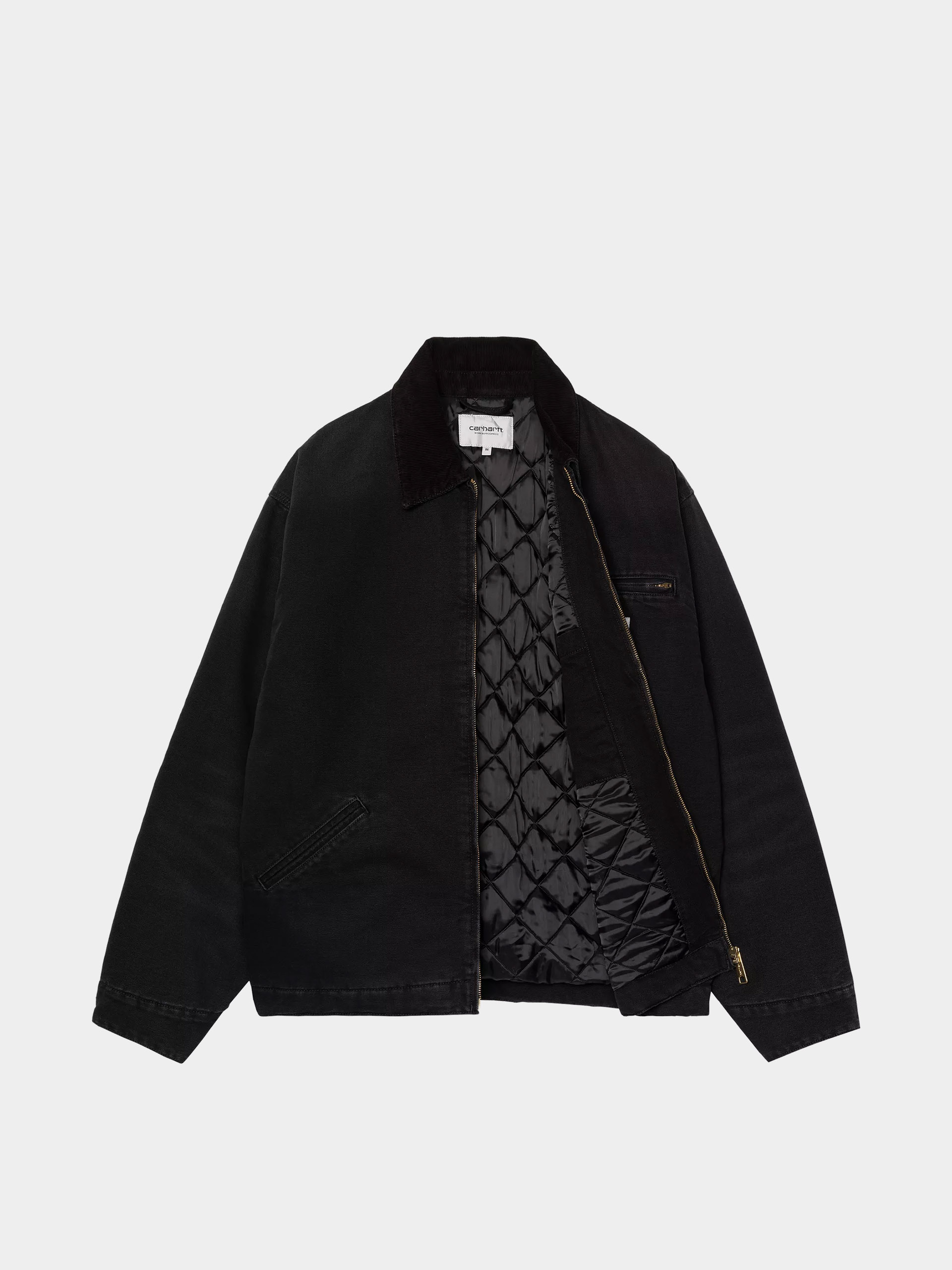 Bunda Carhartt WIP OG Detroit (black/black/stone canvas)