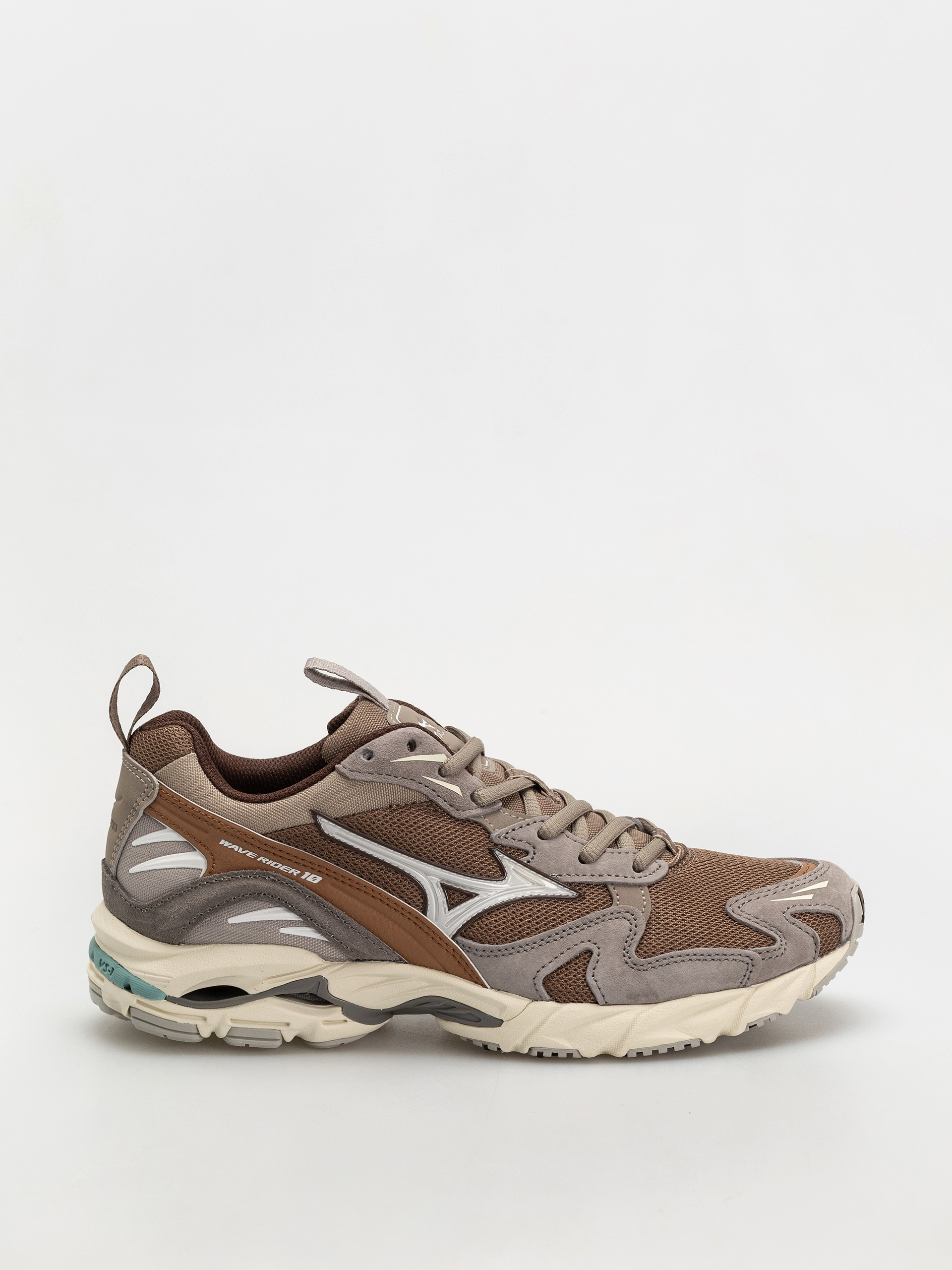 Topu00e1nky Mizuno Wave Rider 10 (fossil/white/thrush)