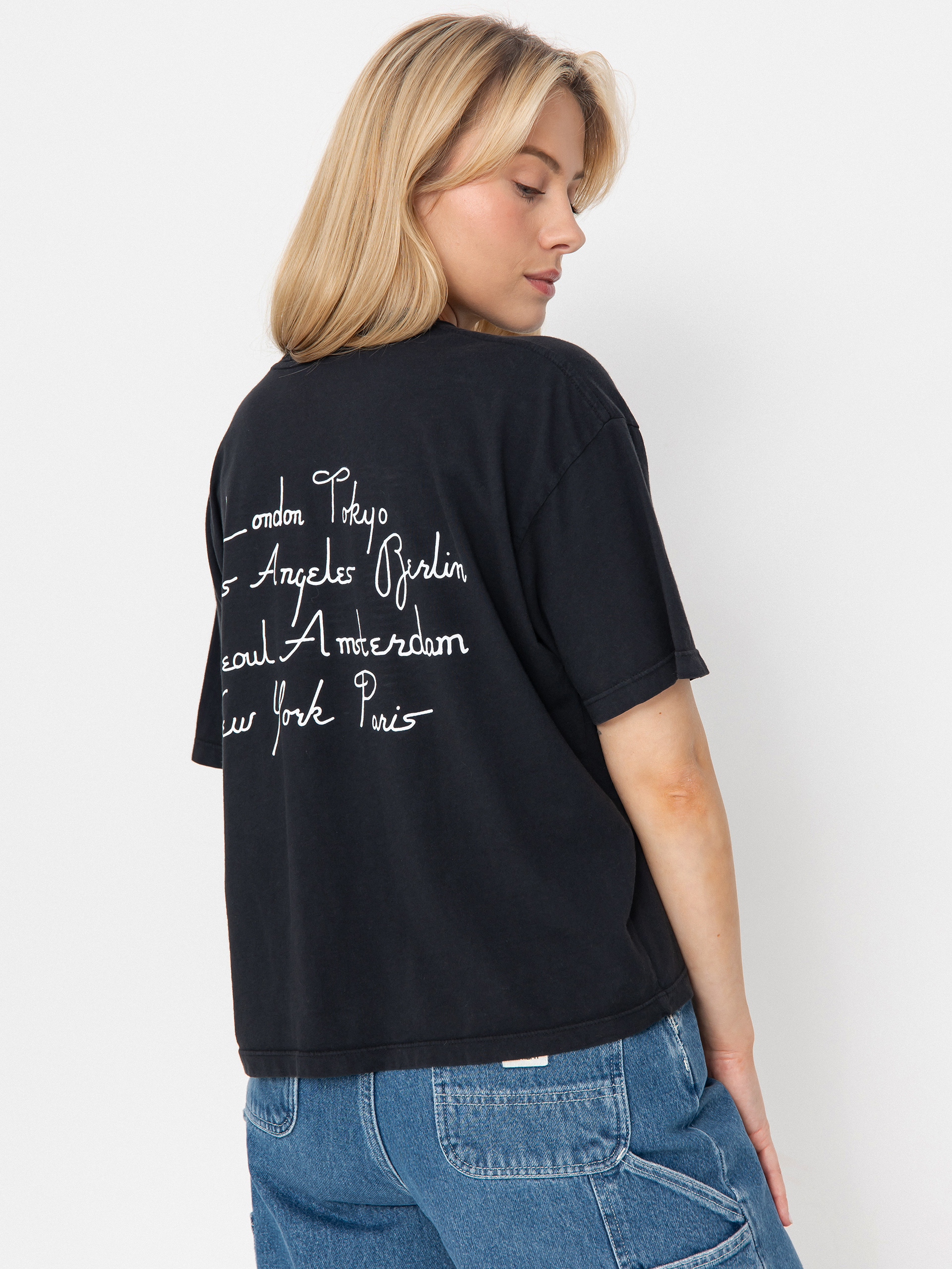 Tričko OBEY Obey Scripty Cities Wmn (digital black)