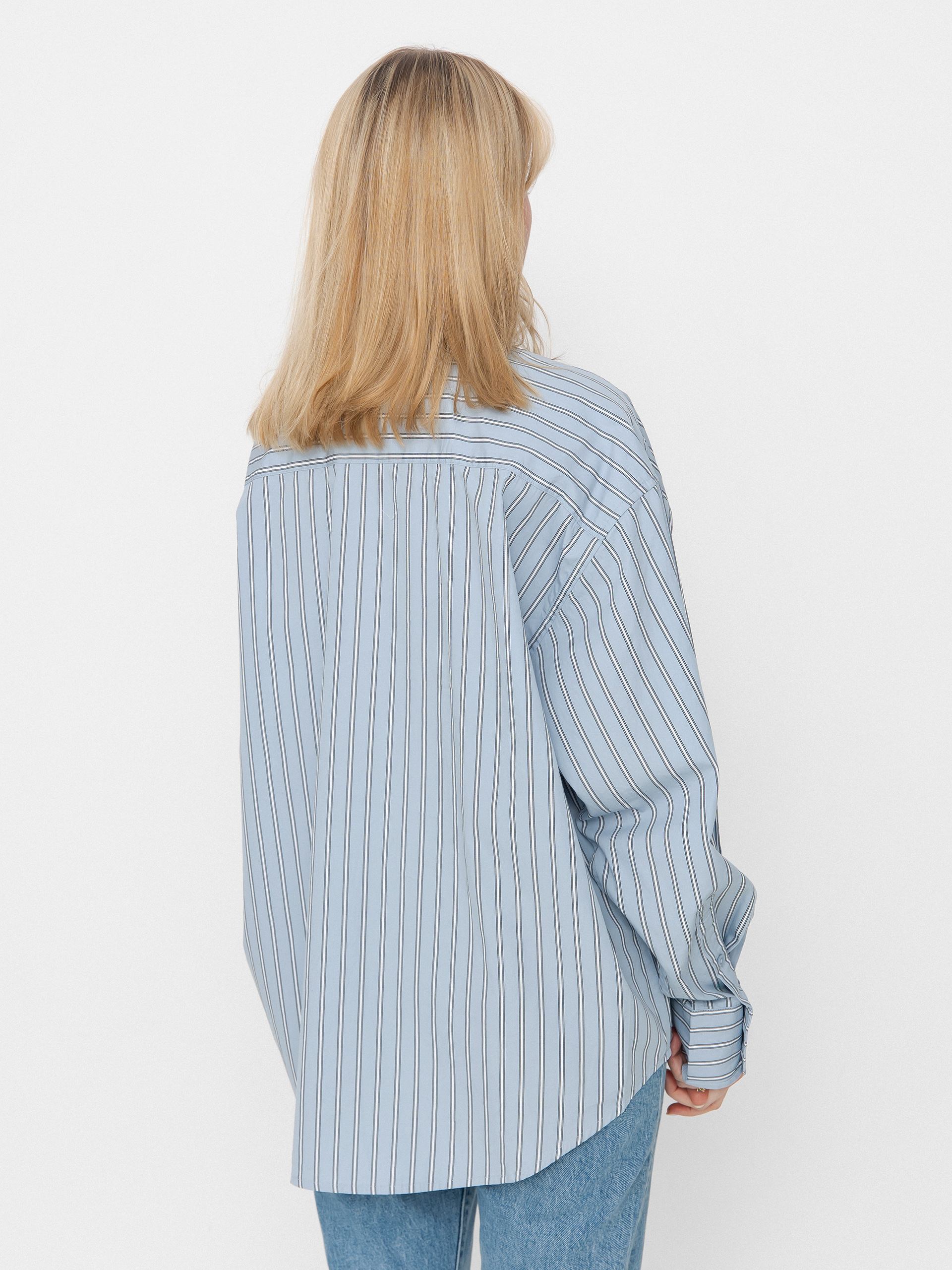 Košeľa Carhartt WIP Grimsby Wmn (grimsby stripe/blue fog)