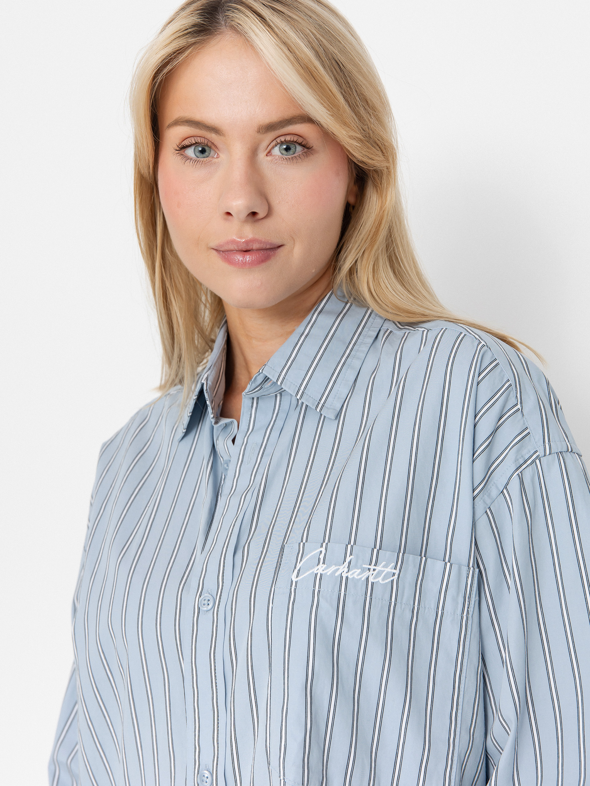 Košeľa Carhartt WIP Grimsby Wmn (grimsby stripe/blue fog)