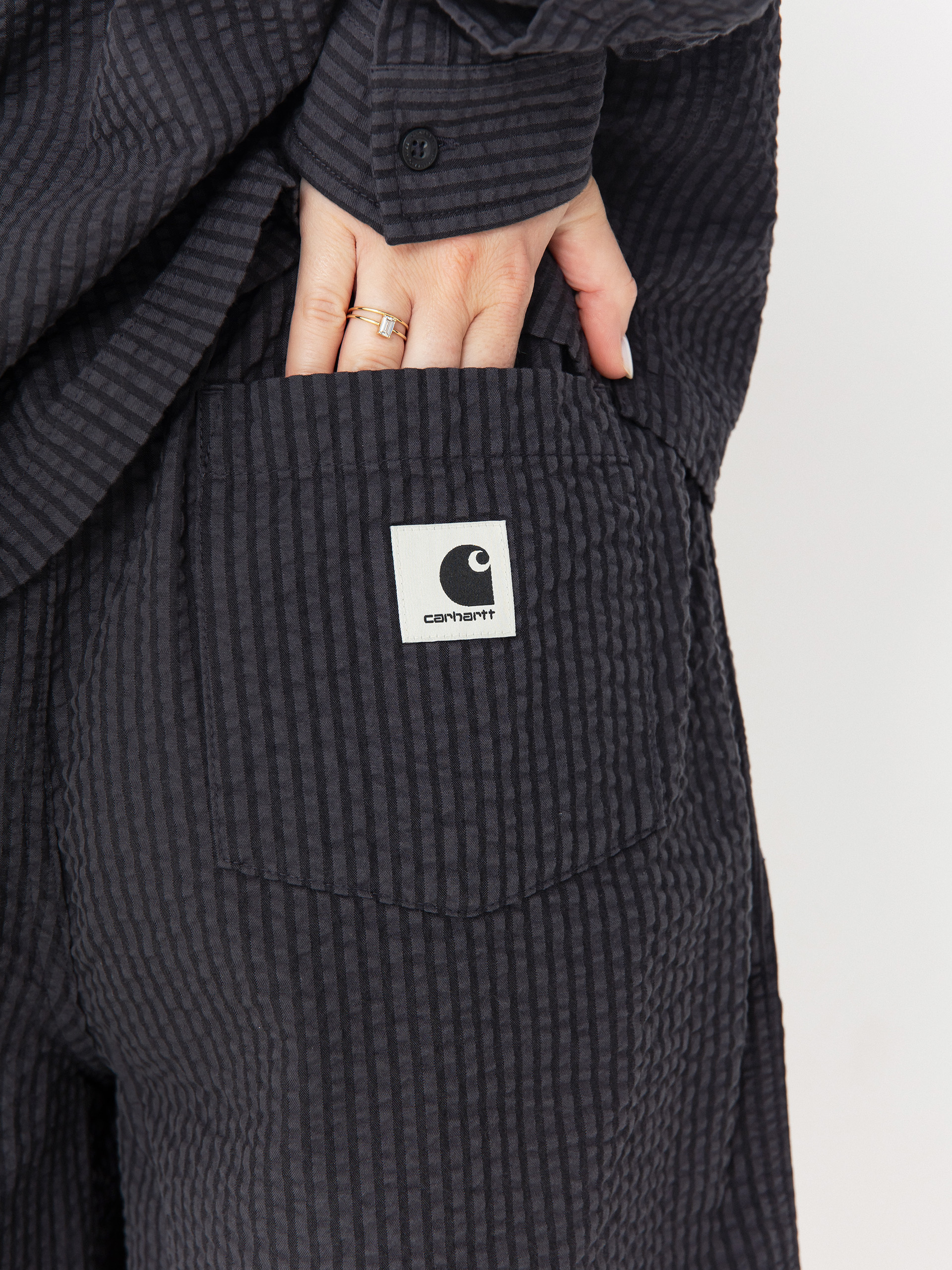Kraťasy Carhartt WIP Toland Wmn (toland stripe/black)