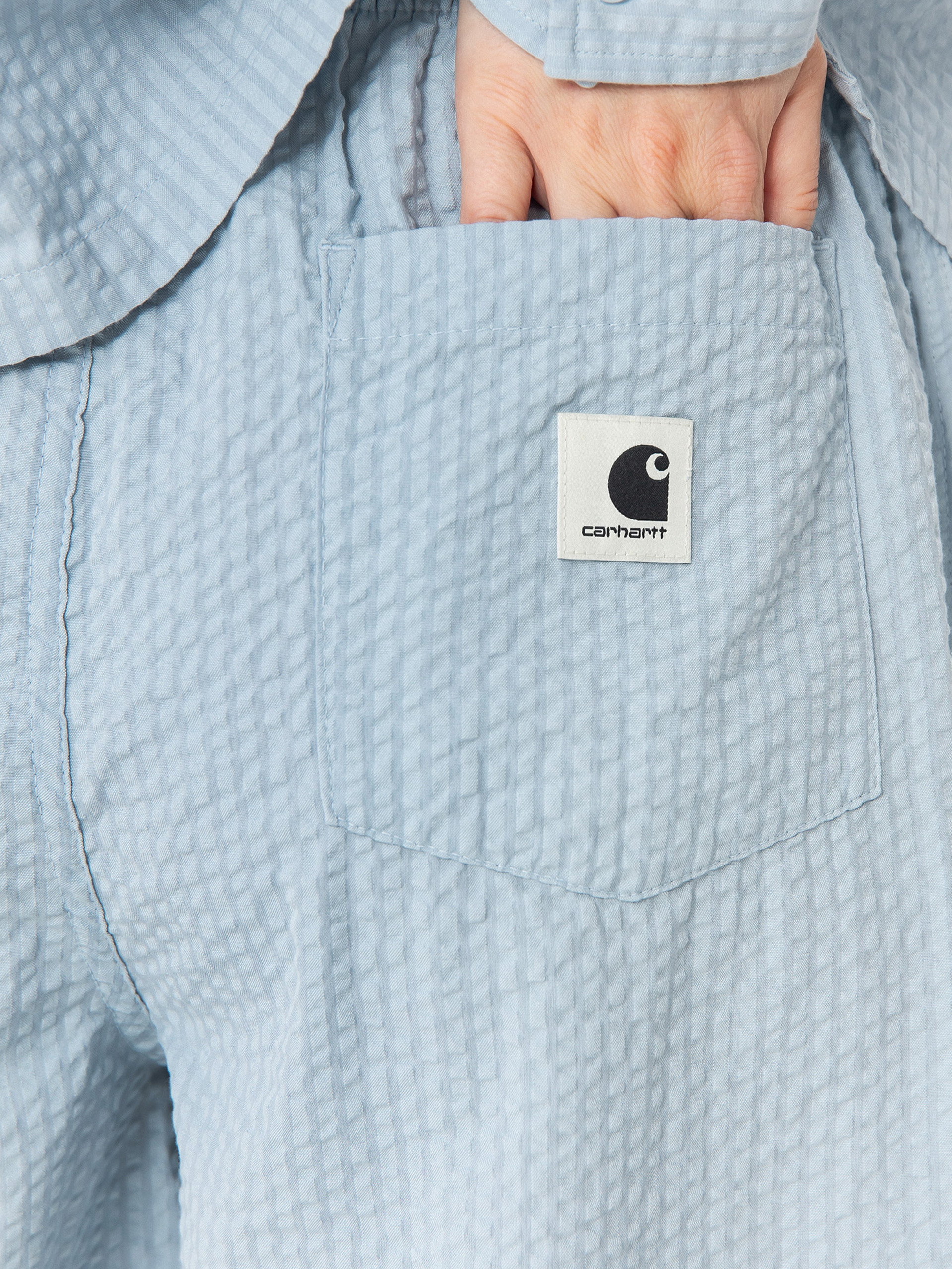 Kraťasy Carhartt WIP Toland Wmn (toland stripe/blue fog)