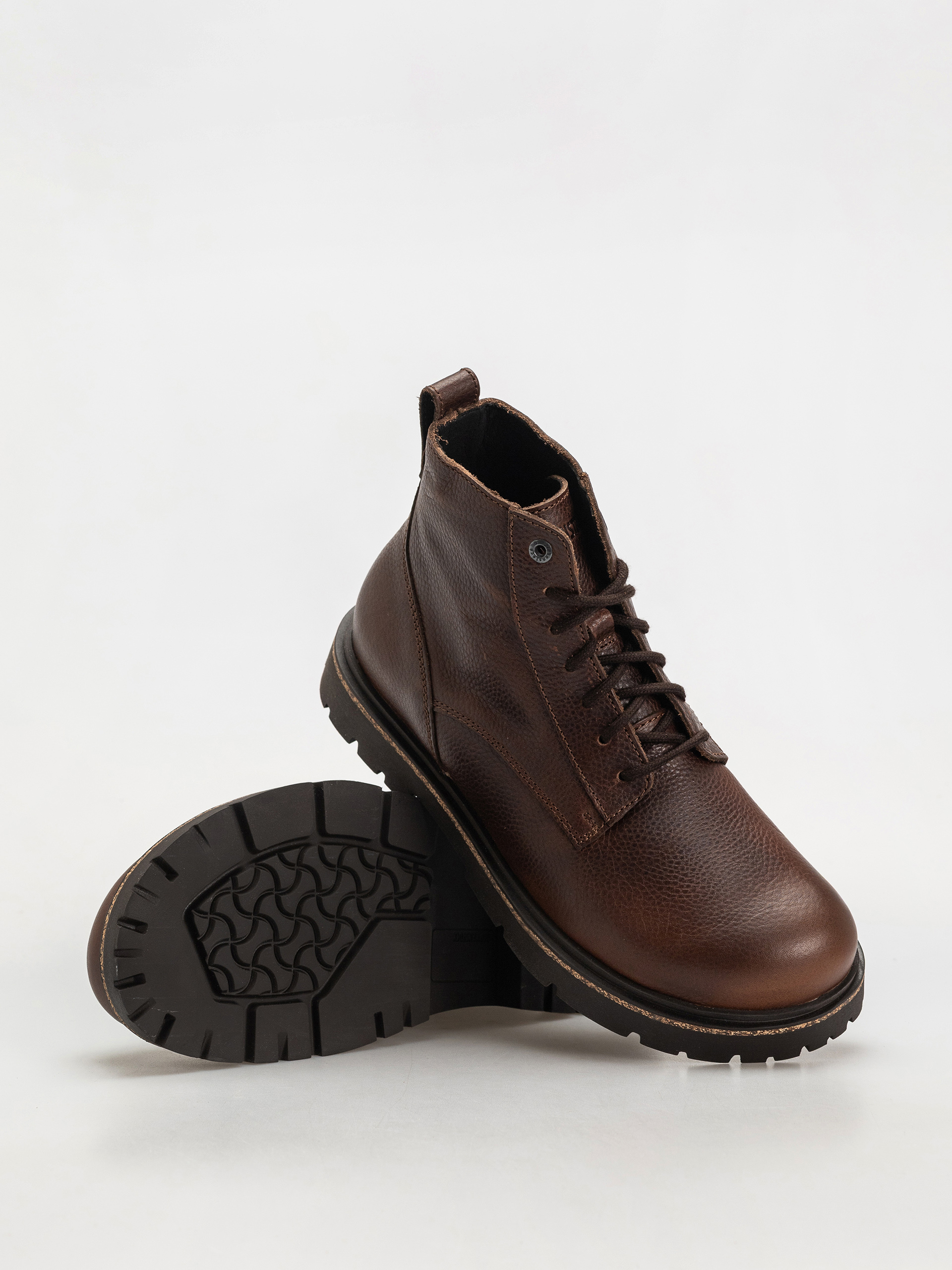 Topánky Birkenstock Highwood Lace Mid Natural Leather Regular (chocolate)