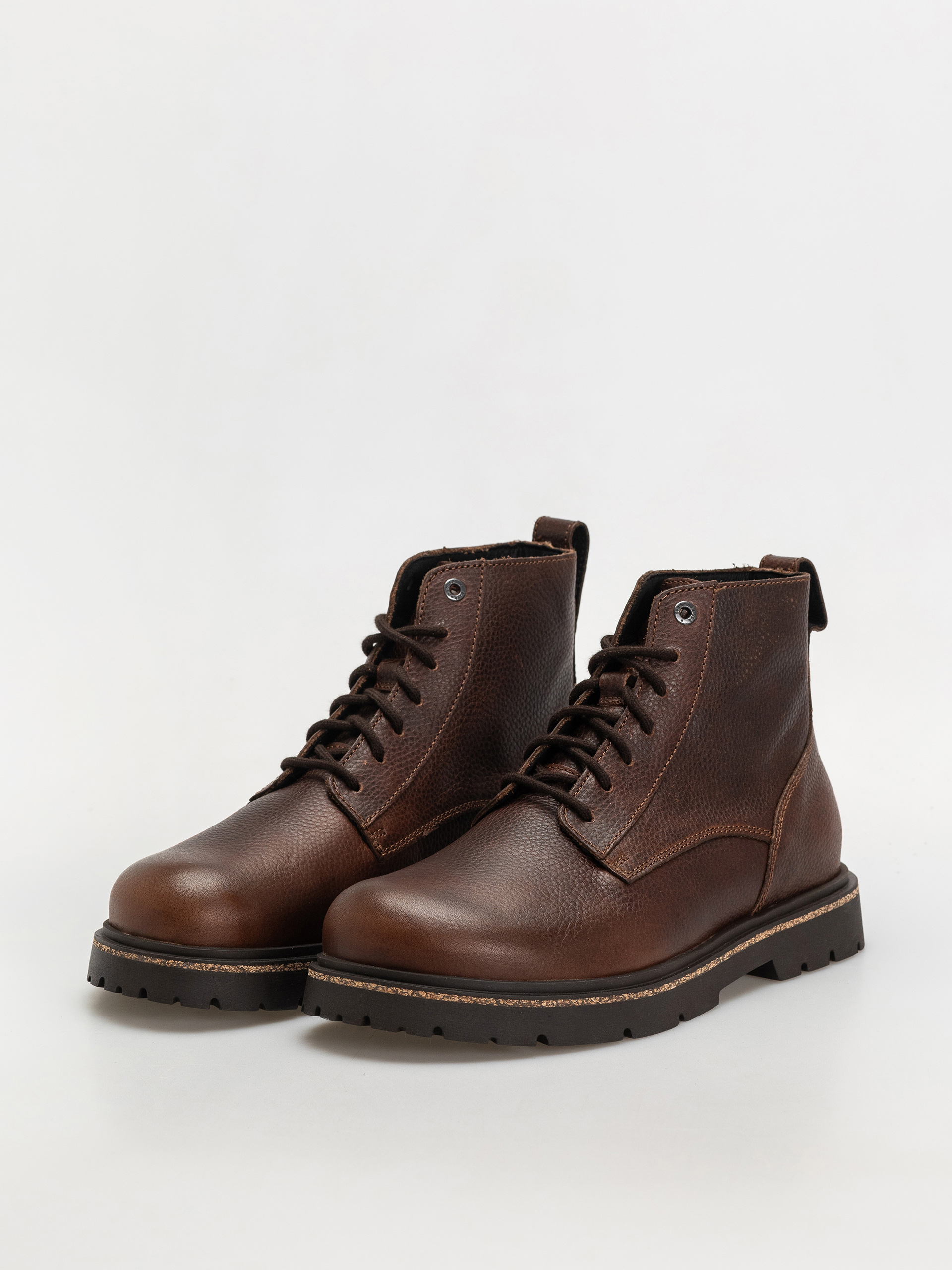 Topánky Birkenstock Highwood Lace Mid Natural Leather Regular (chocolate)