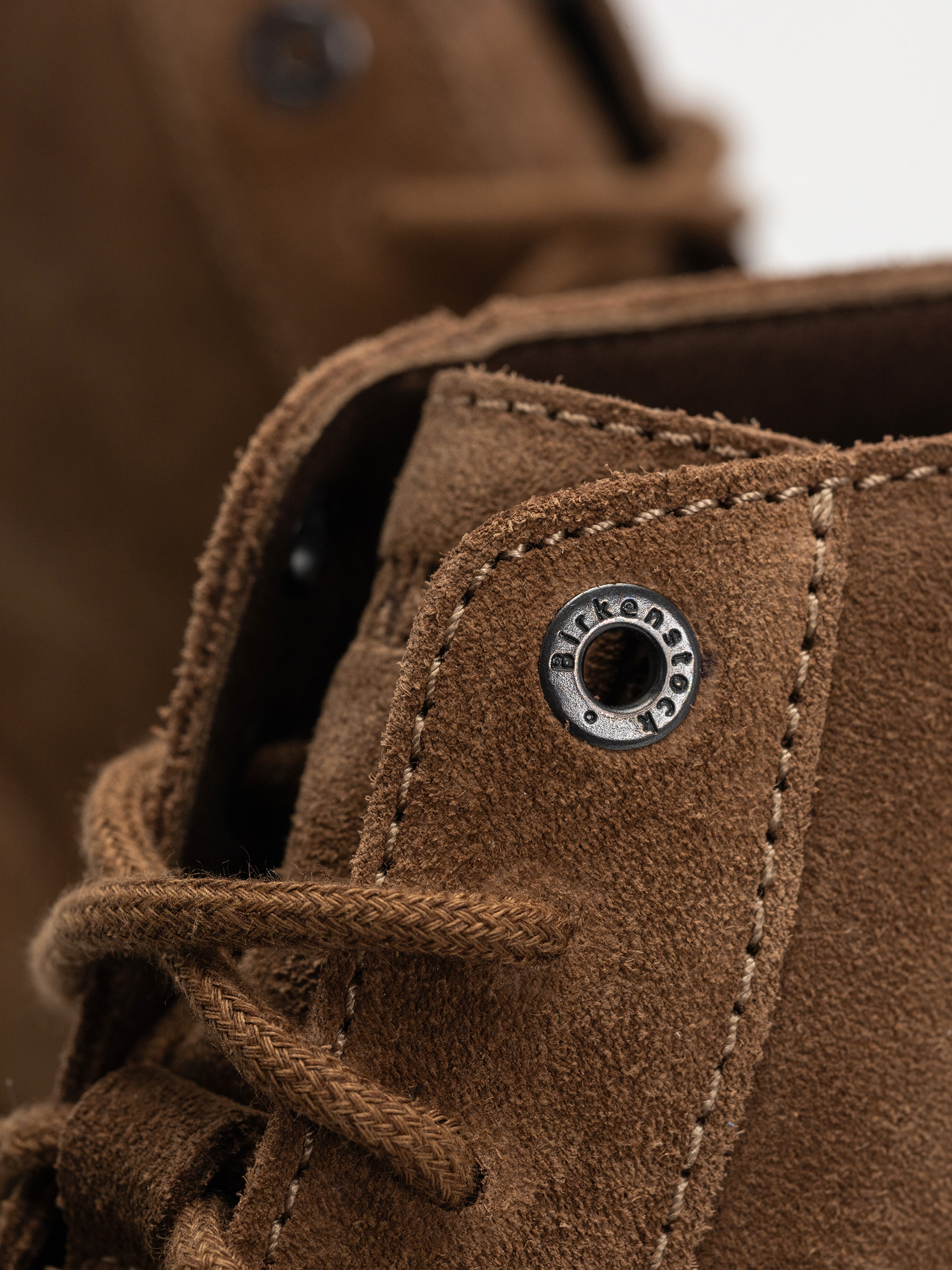 Topánky Birkenstock Highwood Lace Mid Suede Leather Narrow Wmn (dark tea)