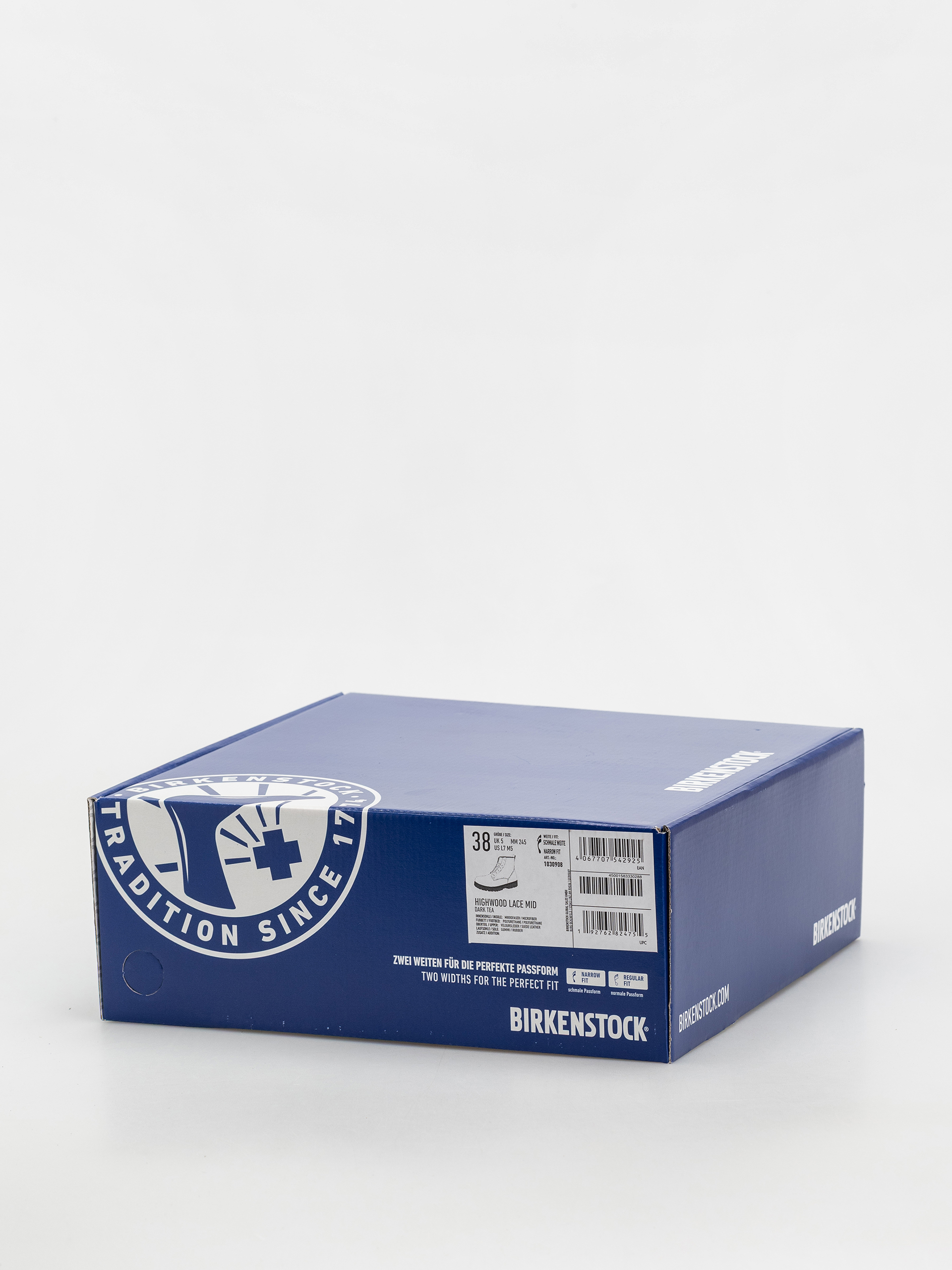 Topánky Birkenstock Highwood Lace Mid Suede Leather Narrow Wmn (dark tea)