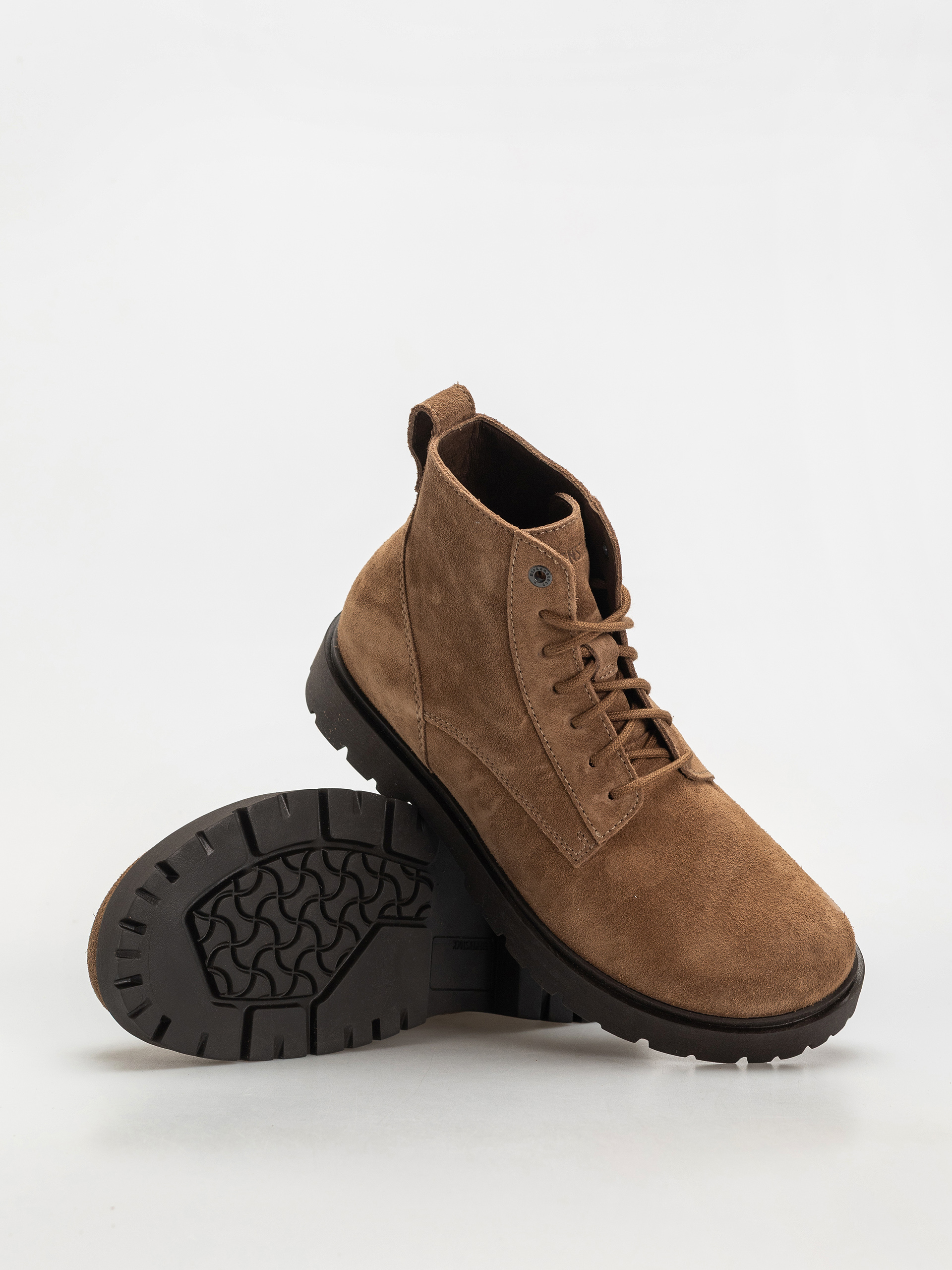 Topánky Birkenstock Highwood Lace Mid Suede Leather Regular (dark tea)