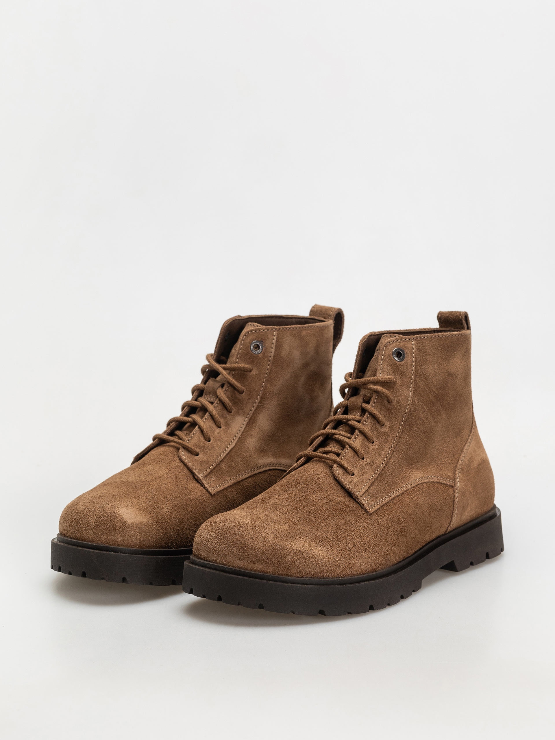 Topánky Birkenstock Highwood Lace Mid Suede Leather Regular (dark tea)