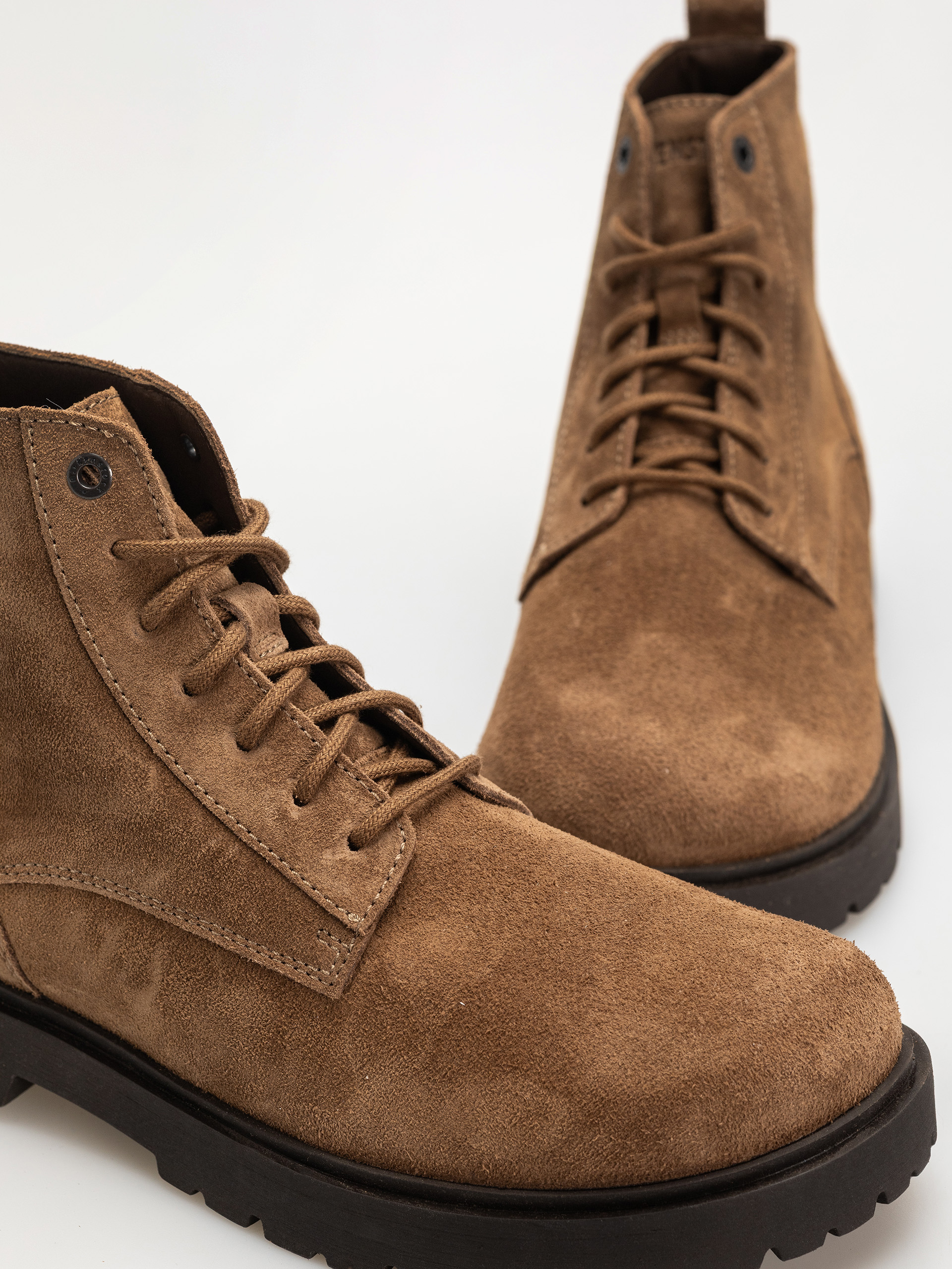 Topánky Birkenstock Highwood Lace Mid Suede Leather Regular (dark tea)