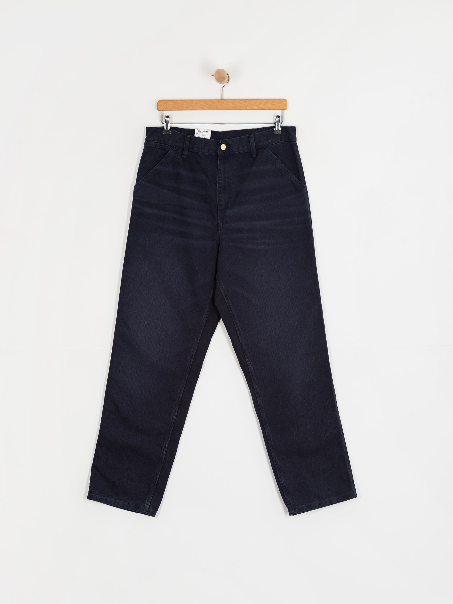 Nohavice Carhartt WIP Simple (dark navy/stone canvas)