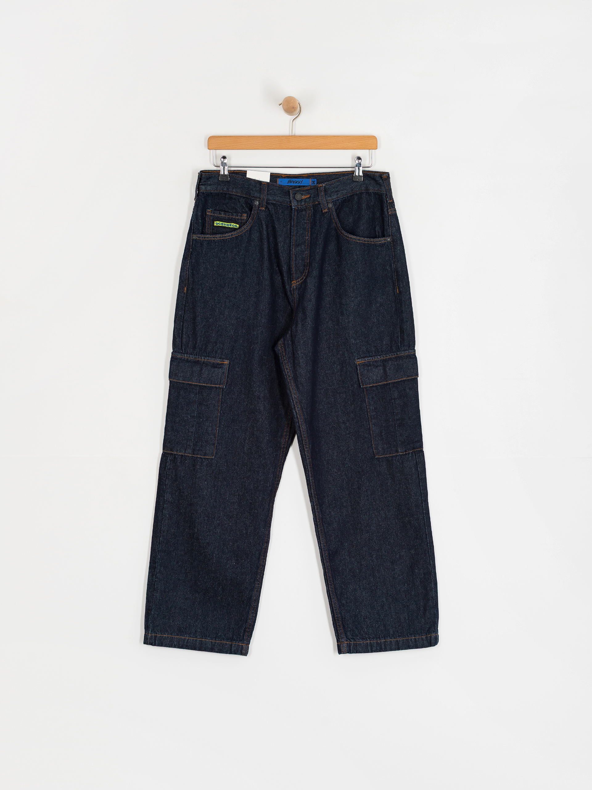 Nohavice DC Worker Baggy Denim Cargo (dark denim)