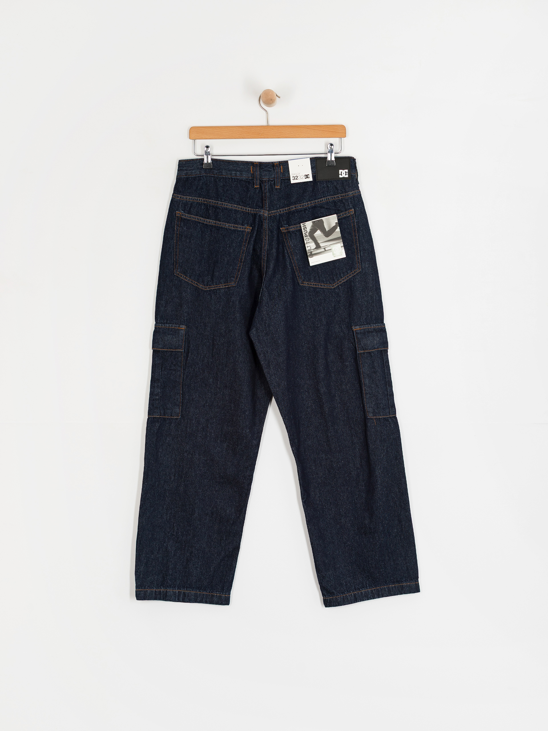 Nohavice DC Worker Baggy Denim Cargo (dark denim)