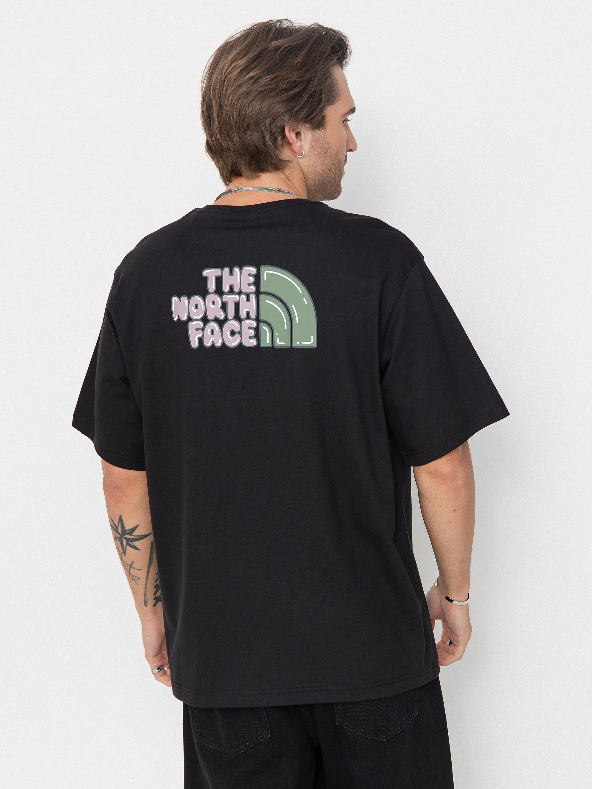 Tričko The North Face Bubble Logo Relaxed (tnf black)