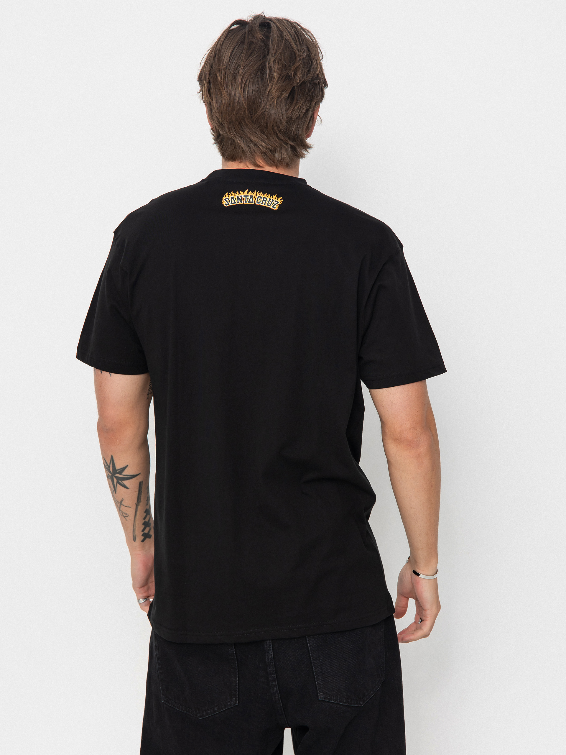 Tričko Santa Cruz Burnt Bone Hand (black)