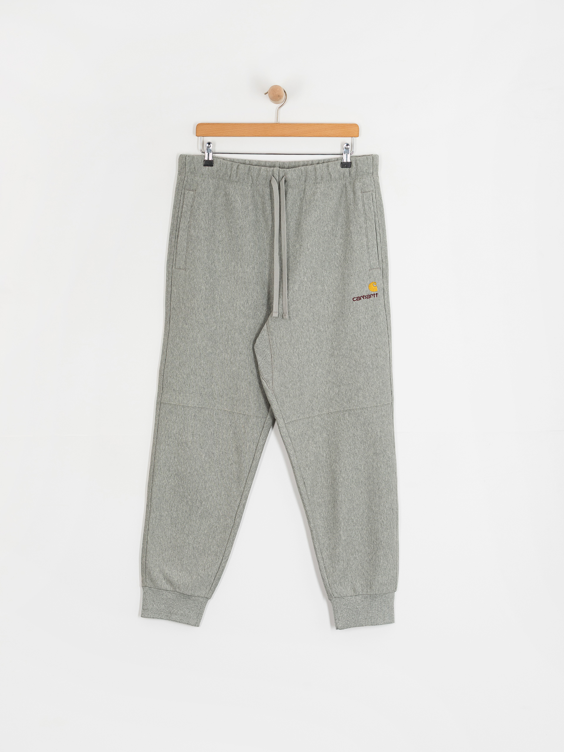 Nohavice Carhartt WIP American Script Jogging (grey heather)