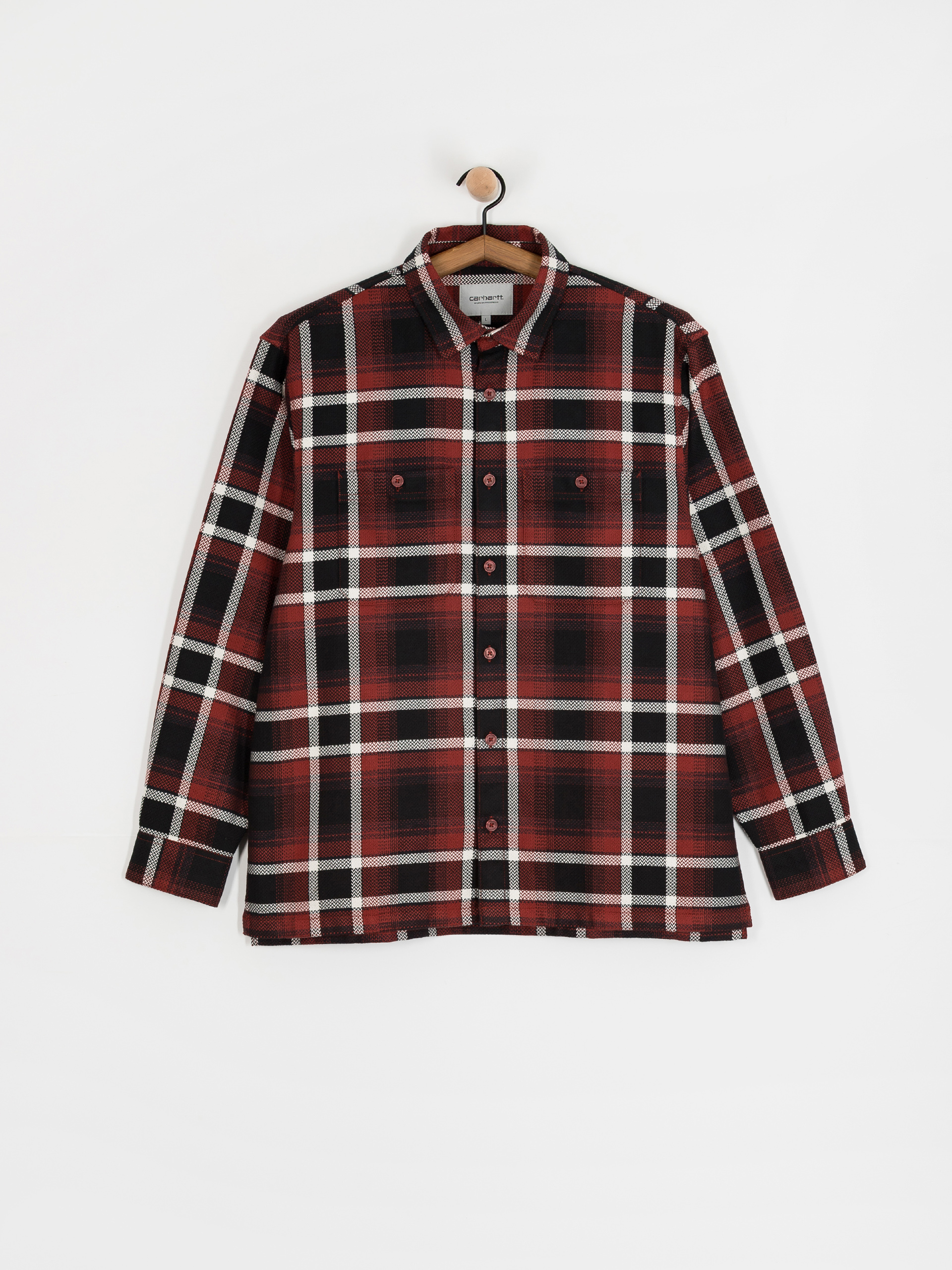Košeľa Carhartt WIP Vaughn (vaughn check/dark brick)