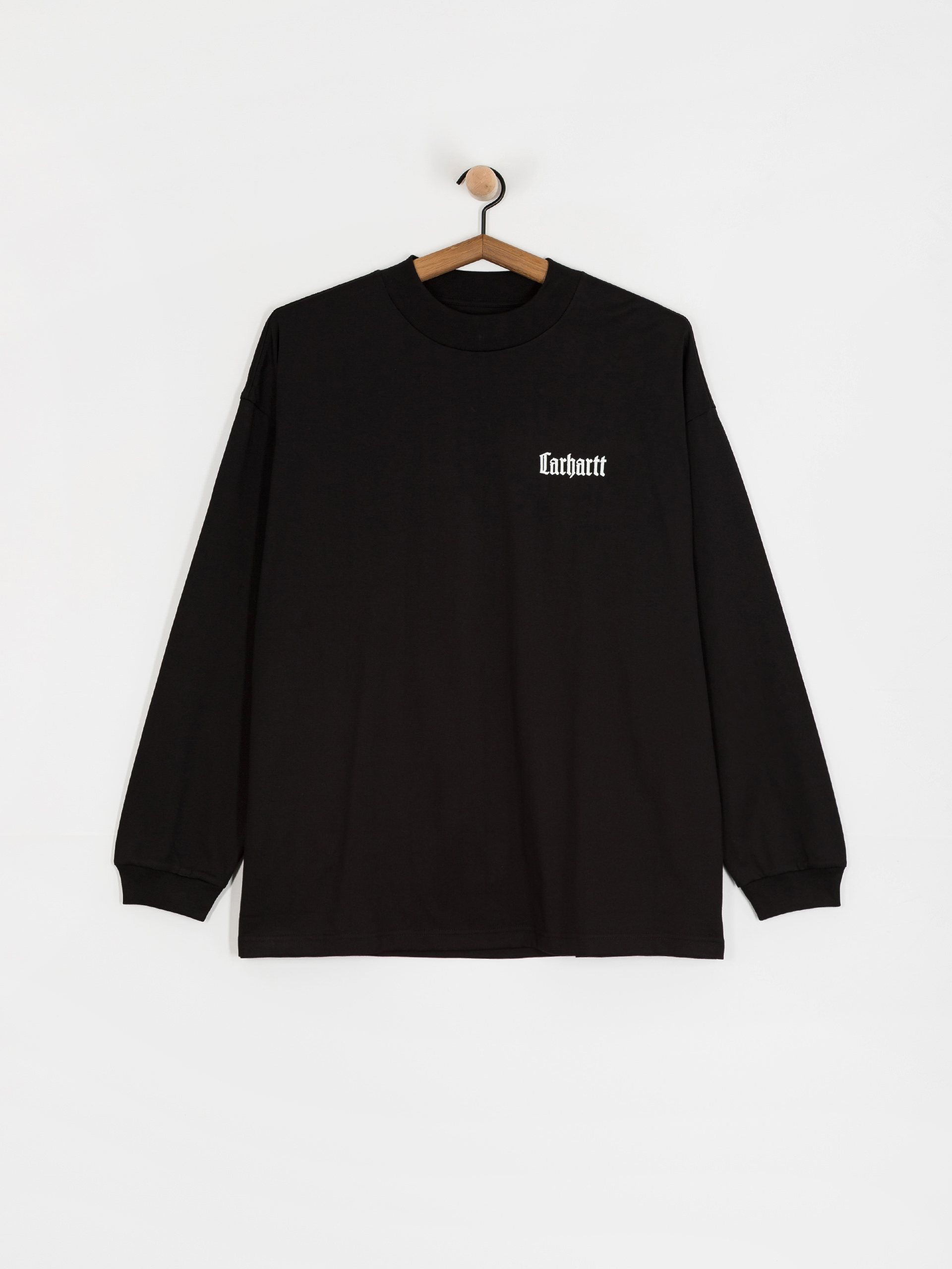 Triko Carhartt WIP Schooling Mockneck (black/wax)