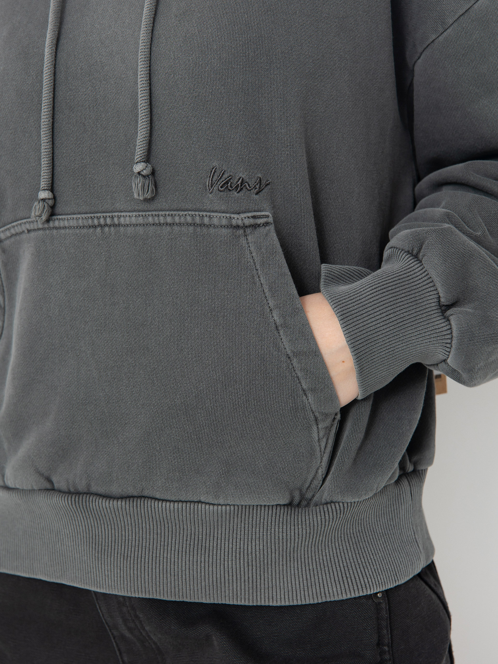 Mikina s kapucňou Vans Retro HD Wmn (mountain essentials asphalt)