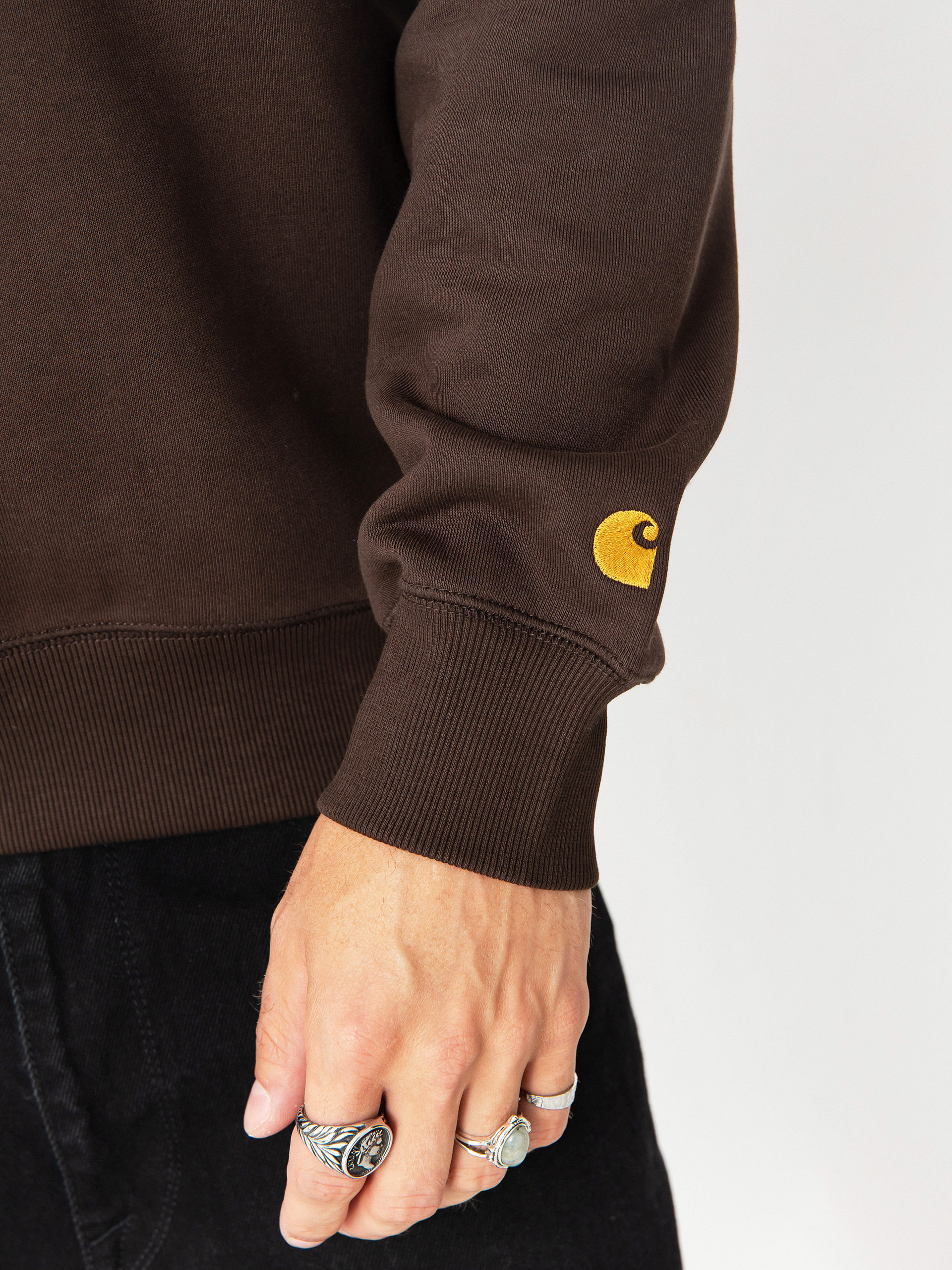 Mikina Carhartt WIP Chase (tobacco/gold)