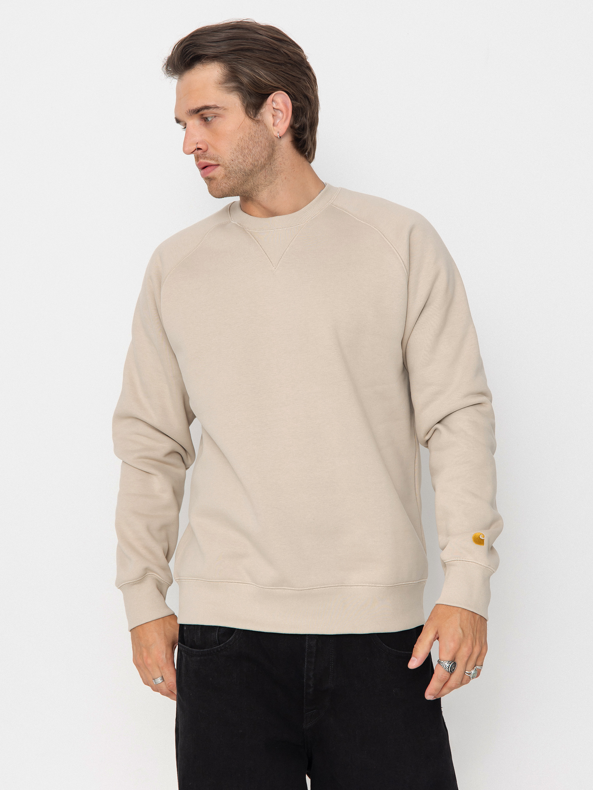 Mikina Carhartt WIP Chase (fleur de sel/gold)
