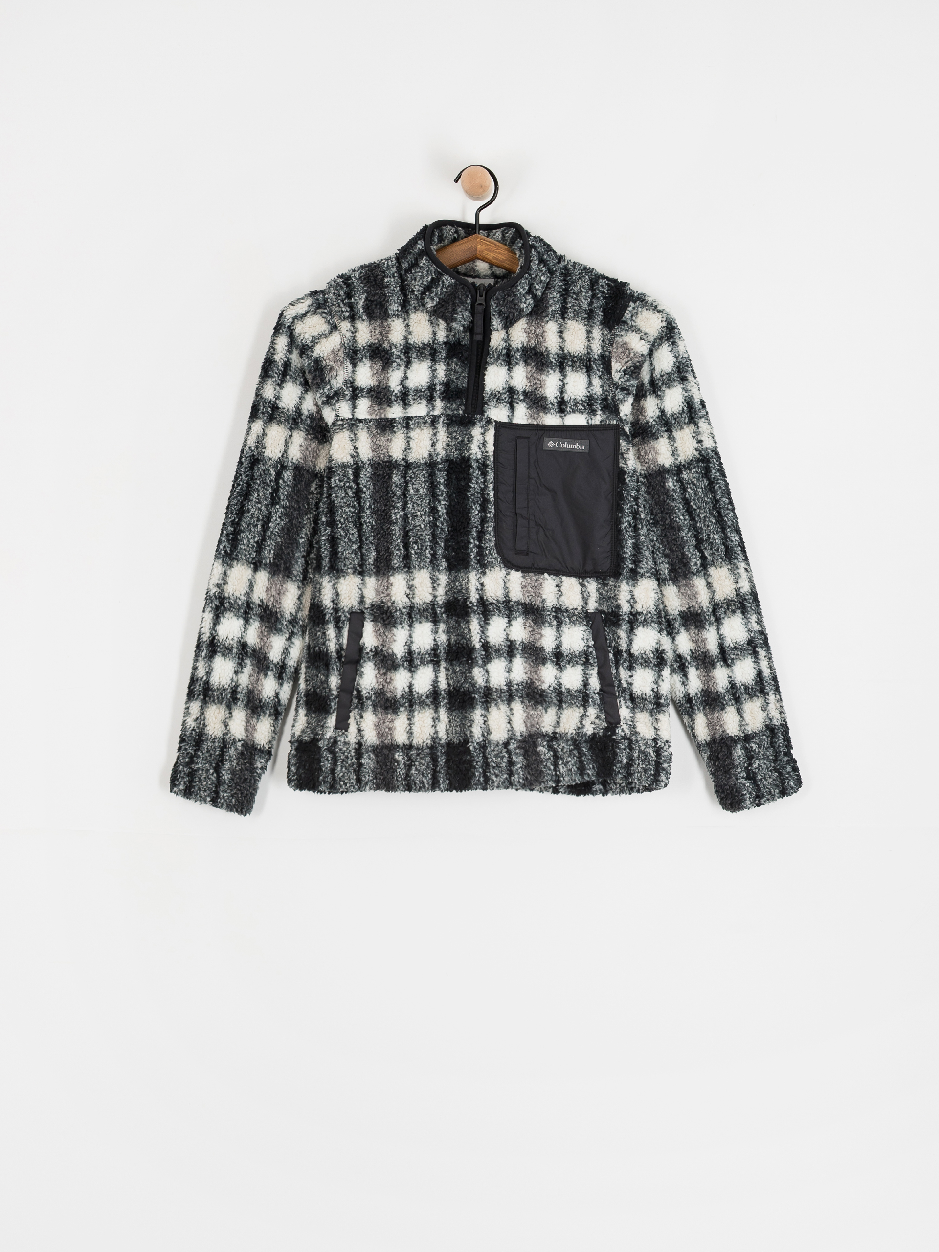 Dámsky Flísová mikina Columbia West Bend 1/4 Zip II (black herringplaid)