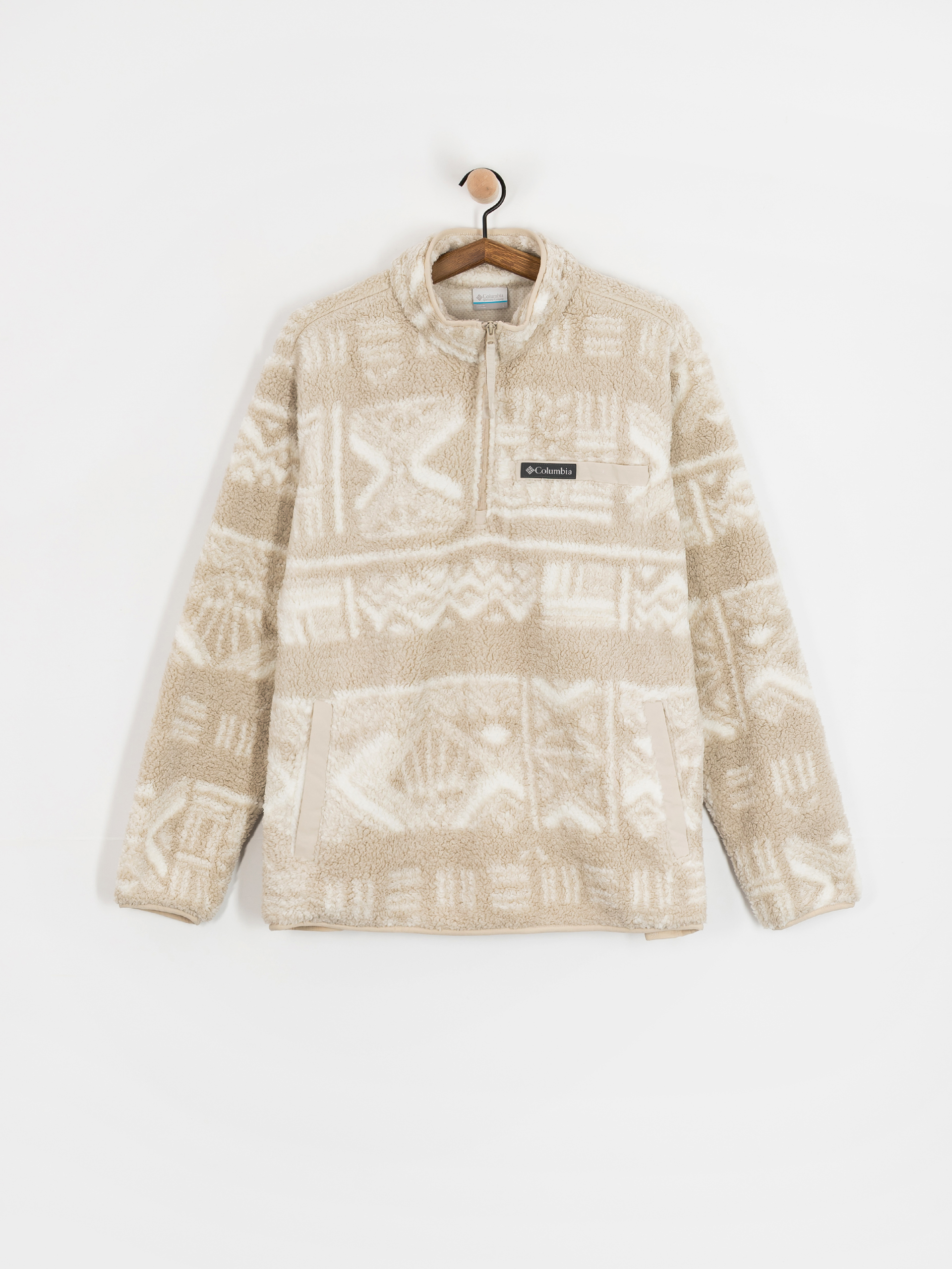 Pánsky Flísová mikina Columbia Rugged Ridge High Pile Half Zip (dark stone deschutes days)