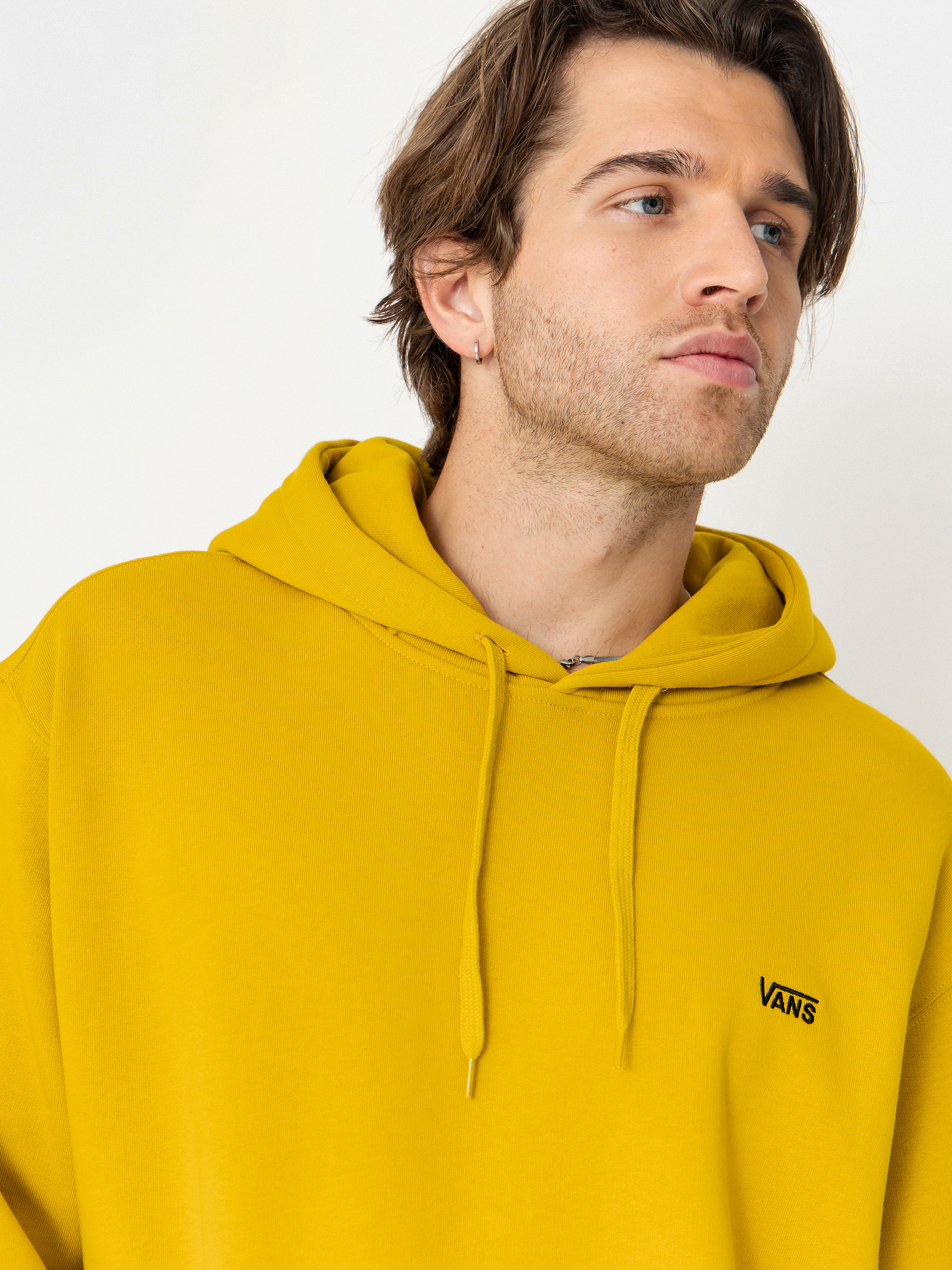 Mikina s kapucňou Vans Left Chest II Loose HD (heritage mustard)
