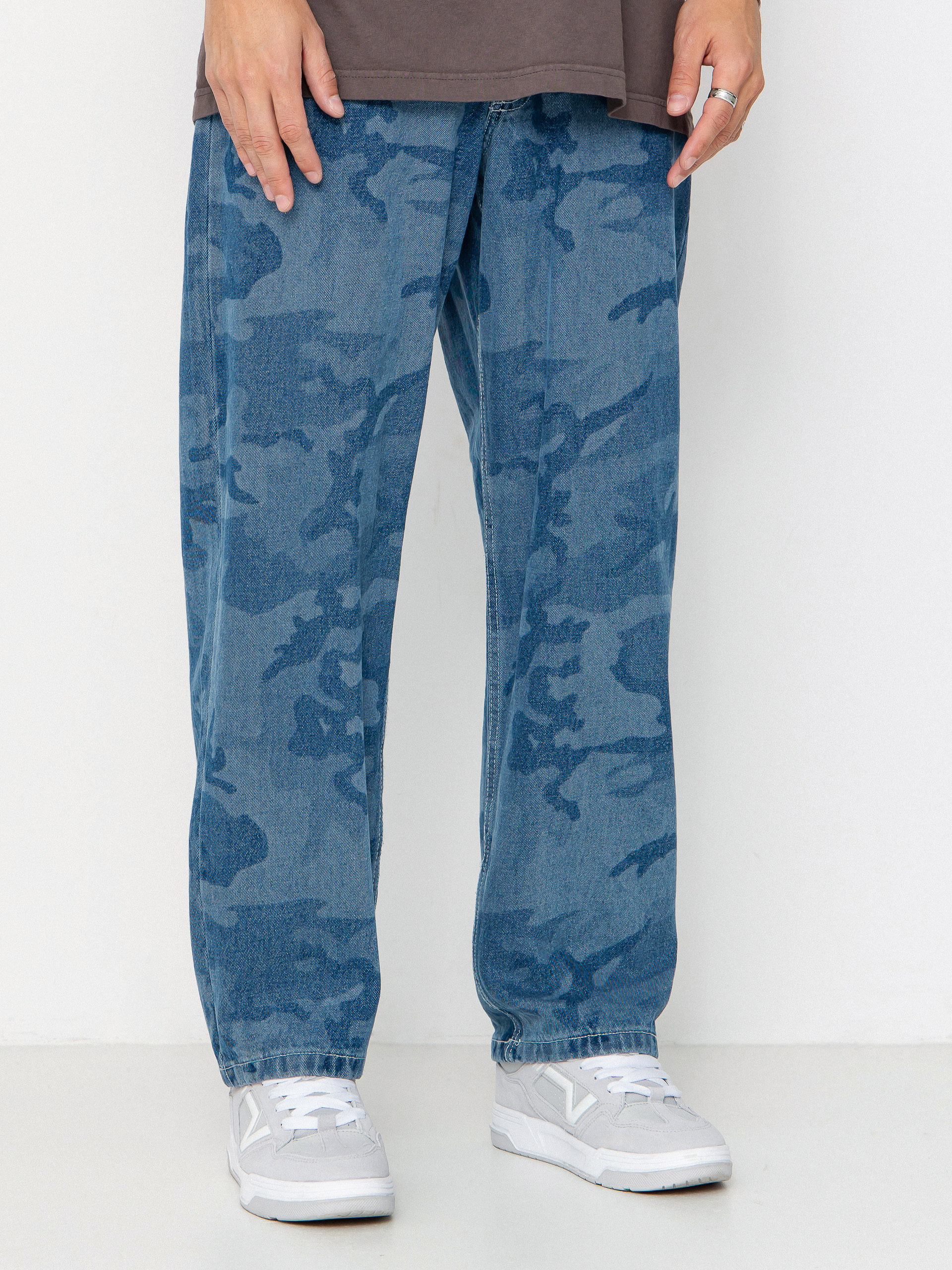Nohavice Vans Check 5 Loose Camo Printed Denim (stonewash/blue)
