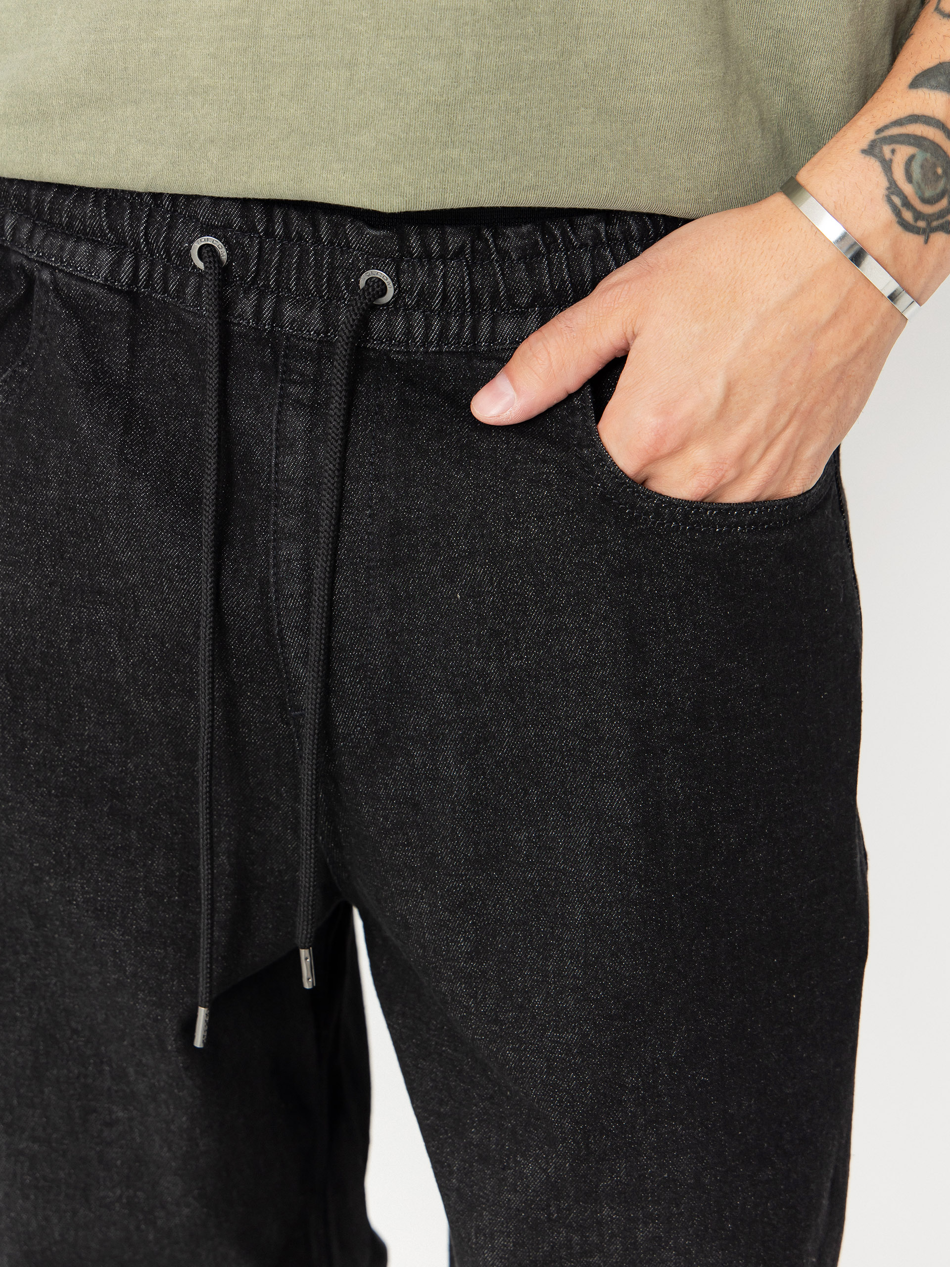 Nohavice Volcom Freazy Loose Ew Denim (black wash)