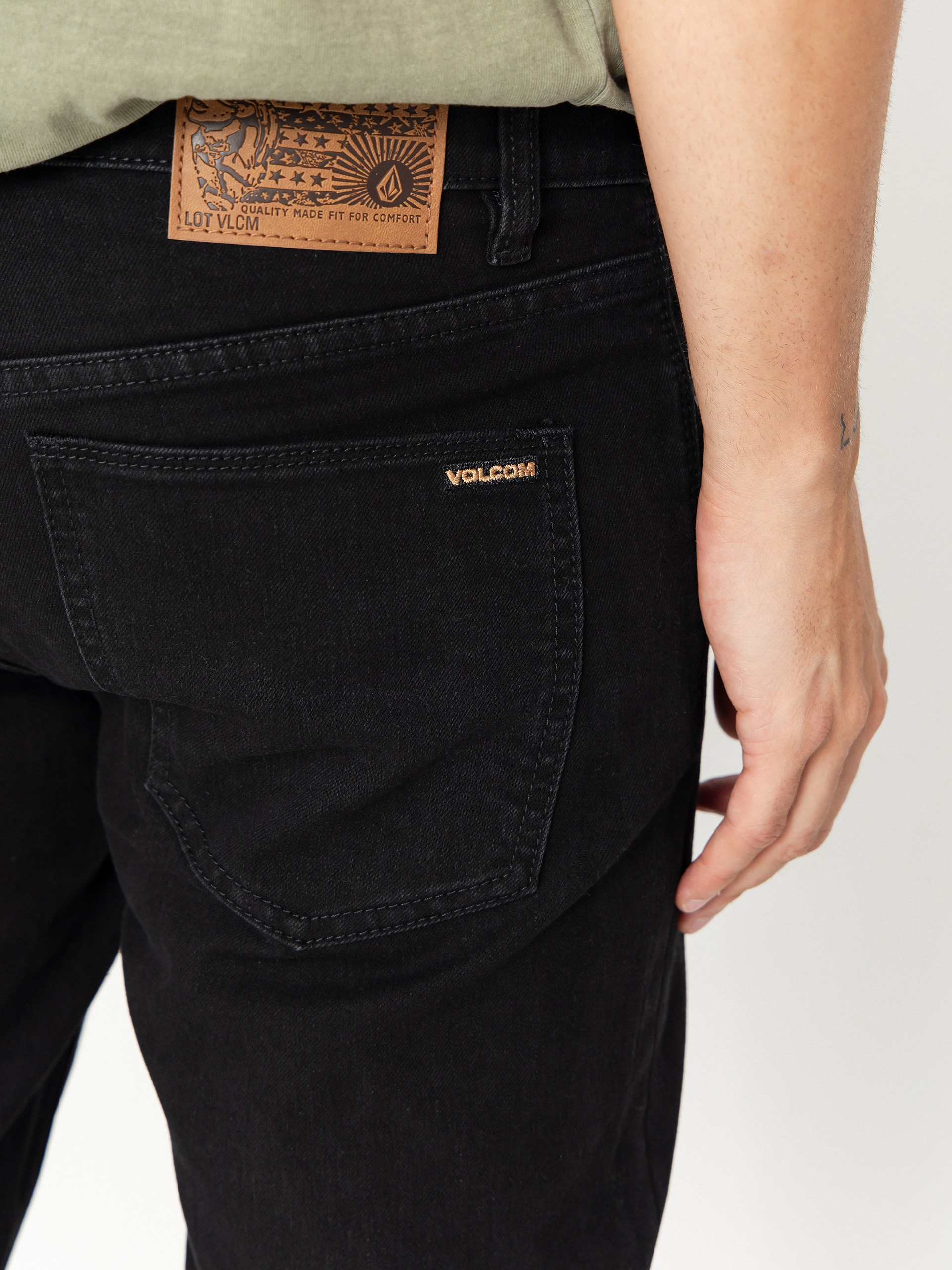 Nohavice Volcom Vorta Denim (black out)
