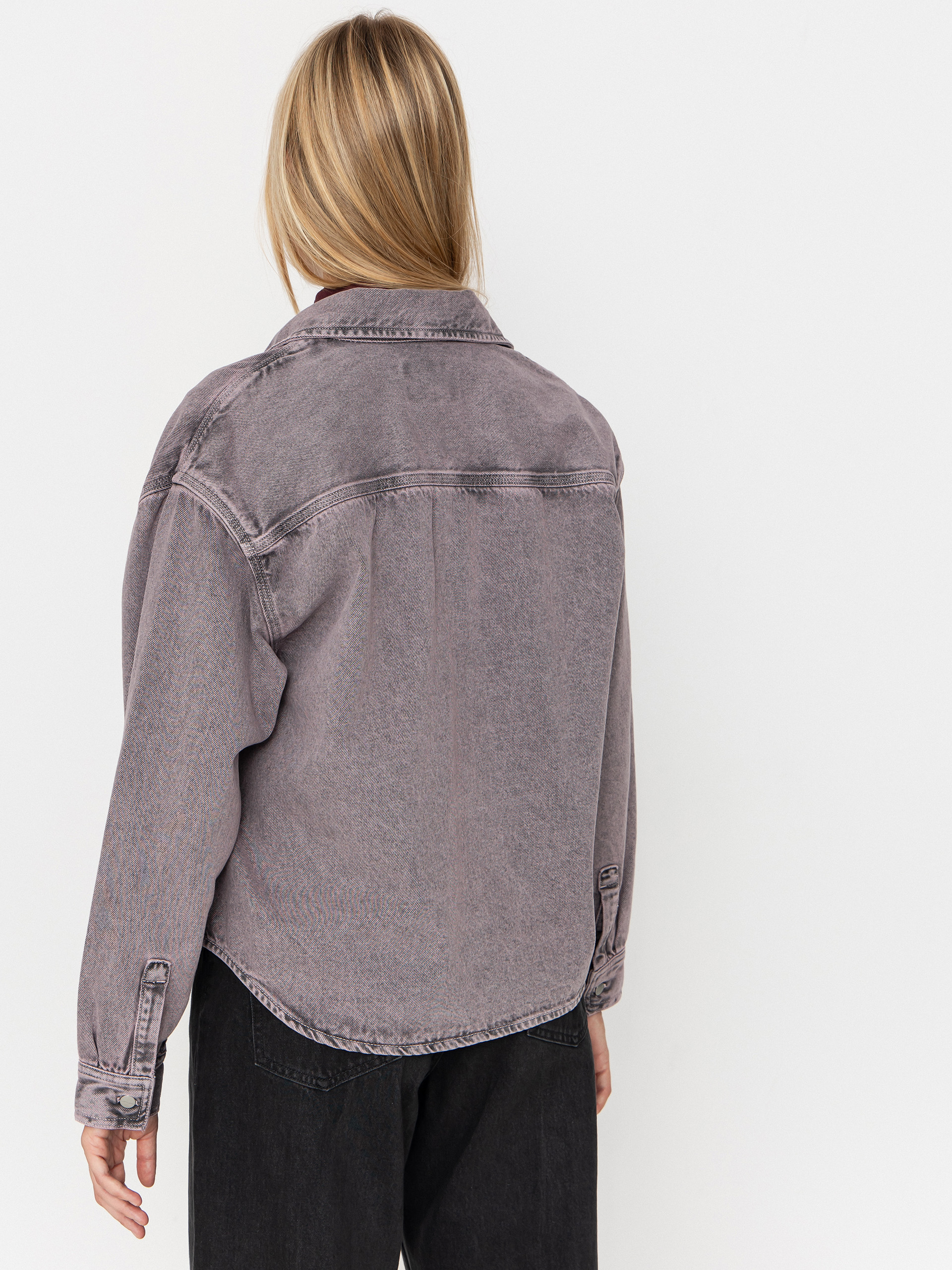 Bunda Carhartt WIP Georgia Wmn (black/hortensia/garment dyed)