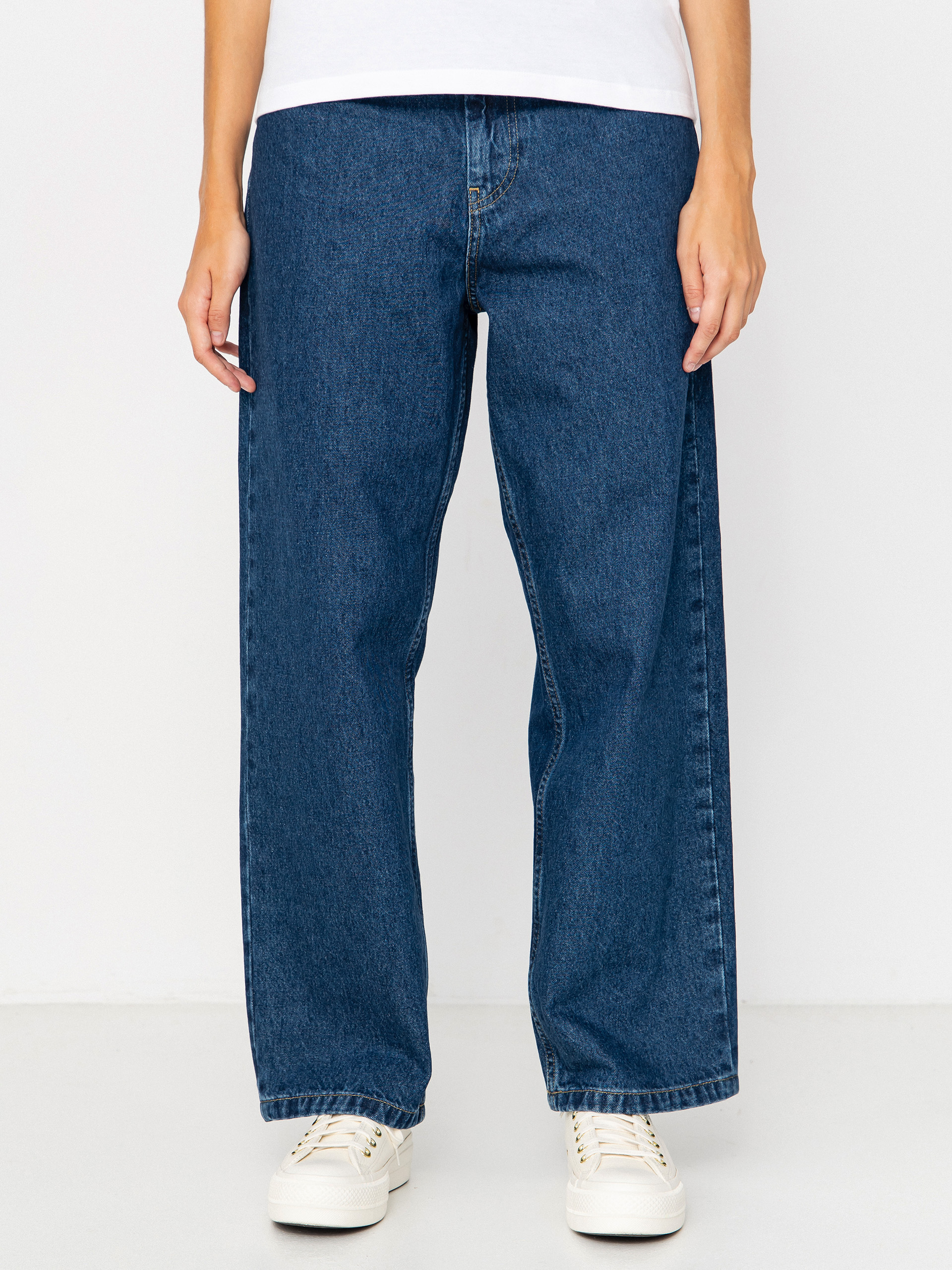 Nohavice Carhartt WIP Brandon Wmn (blue/stone washed)