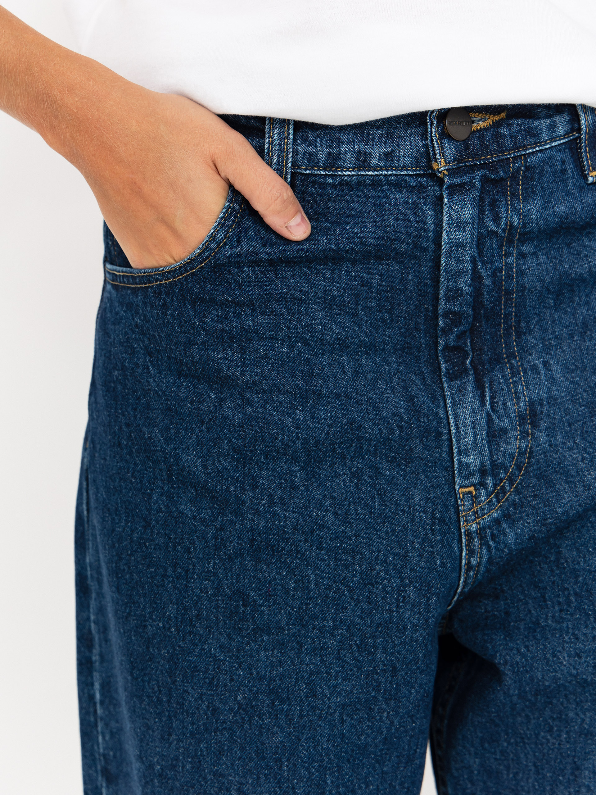 Nohavice Carhartt WIP Brandon Wmn (blue/stone washed)