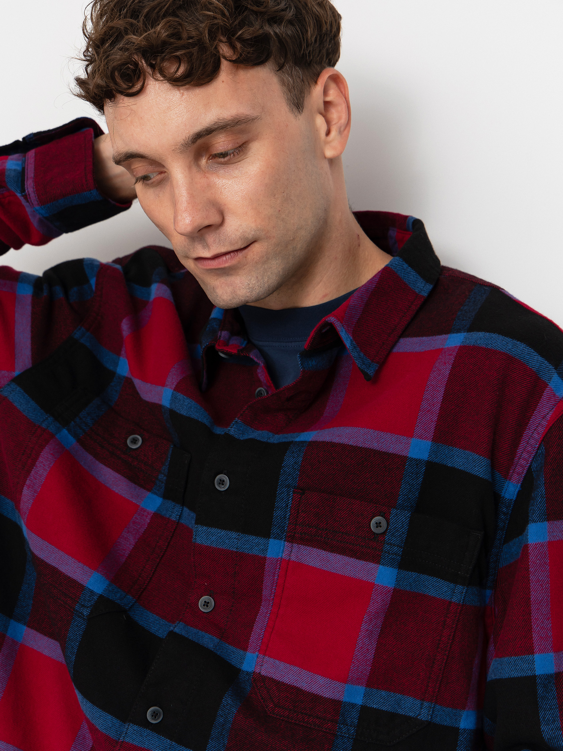 Košeľa Vans Larkspur Plaid Flannel (bordeaux/black)