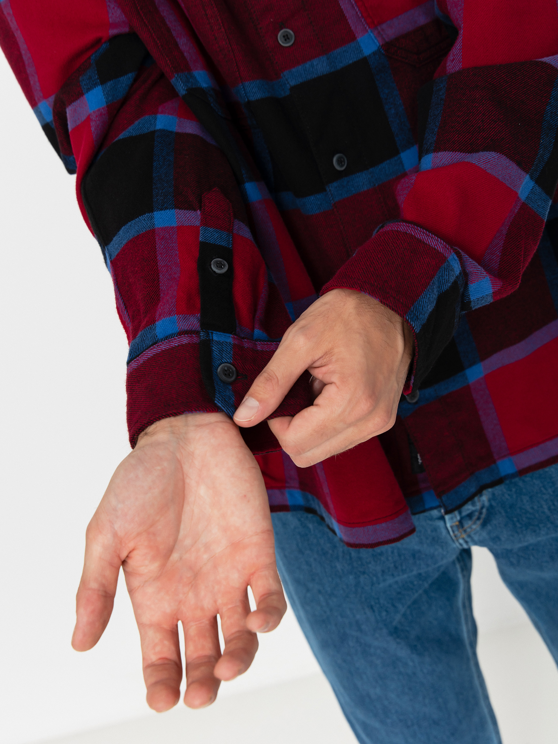 Košeľa Vans Larkspur Plaid Flannel (bordeaux/black)