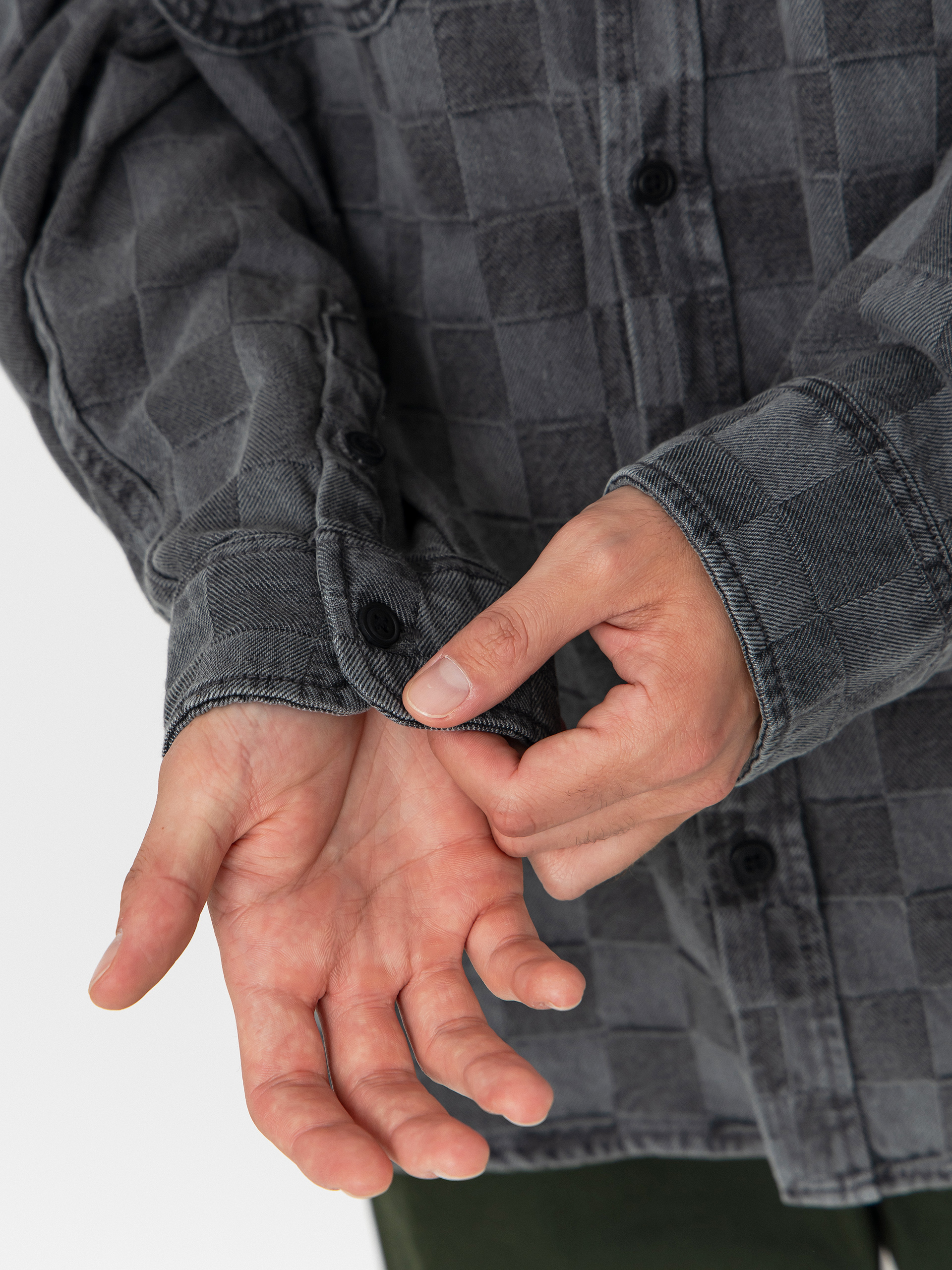 Košeľa Vans Hastings Checkerboard Denin Ls Woven (faded black)