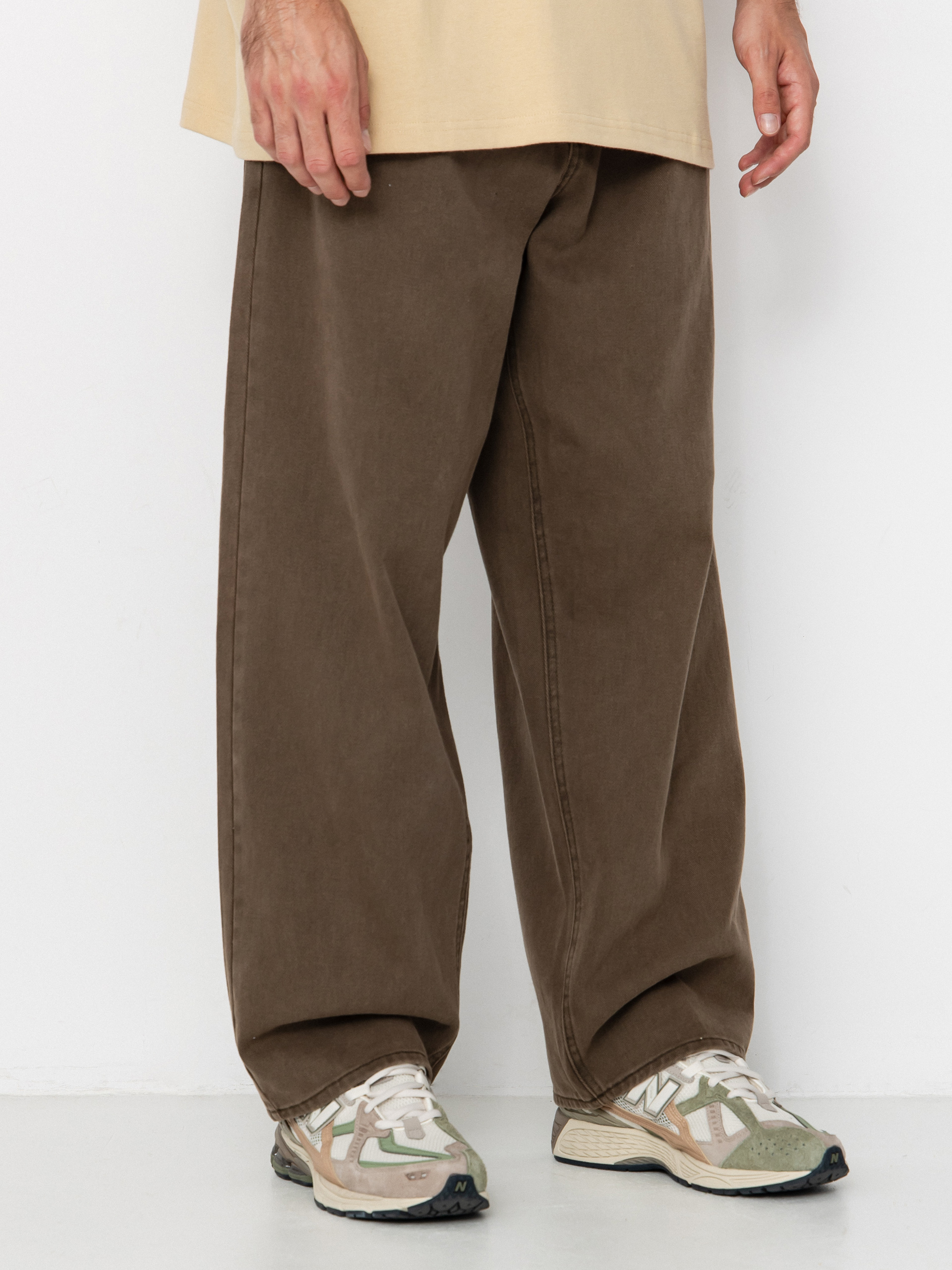 Nohavice OBEY Bigwig Baggy Denim (wren faded wash)