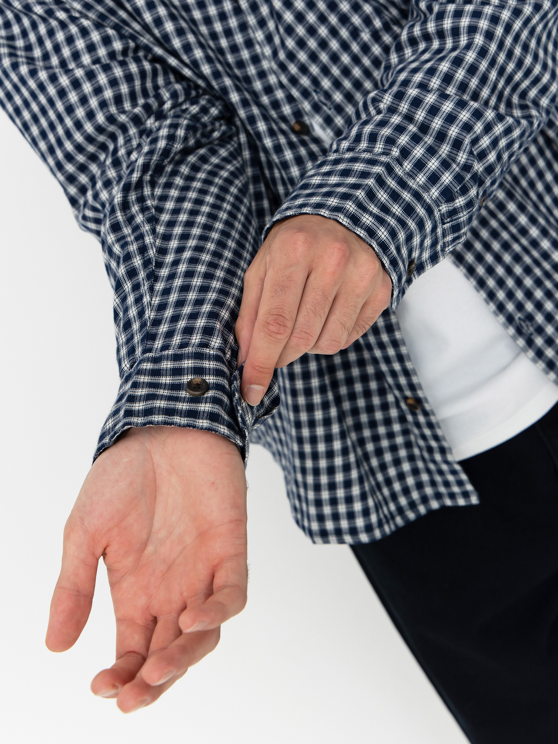 Košeľa OBEY Bigwig Andy Woven (academy navy multi)