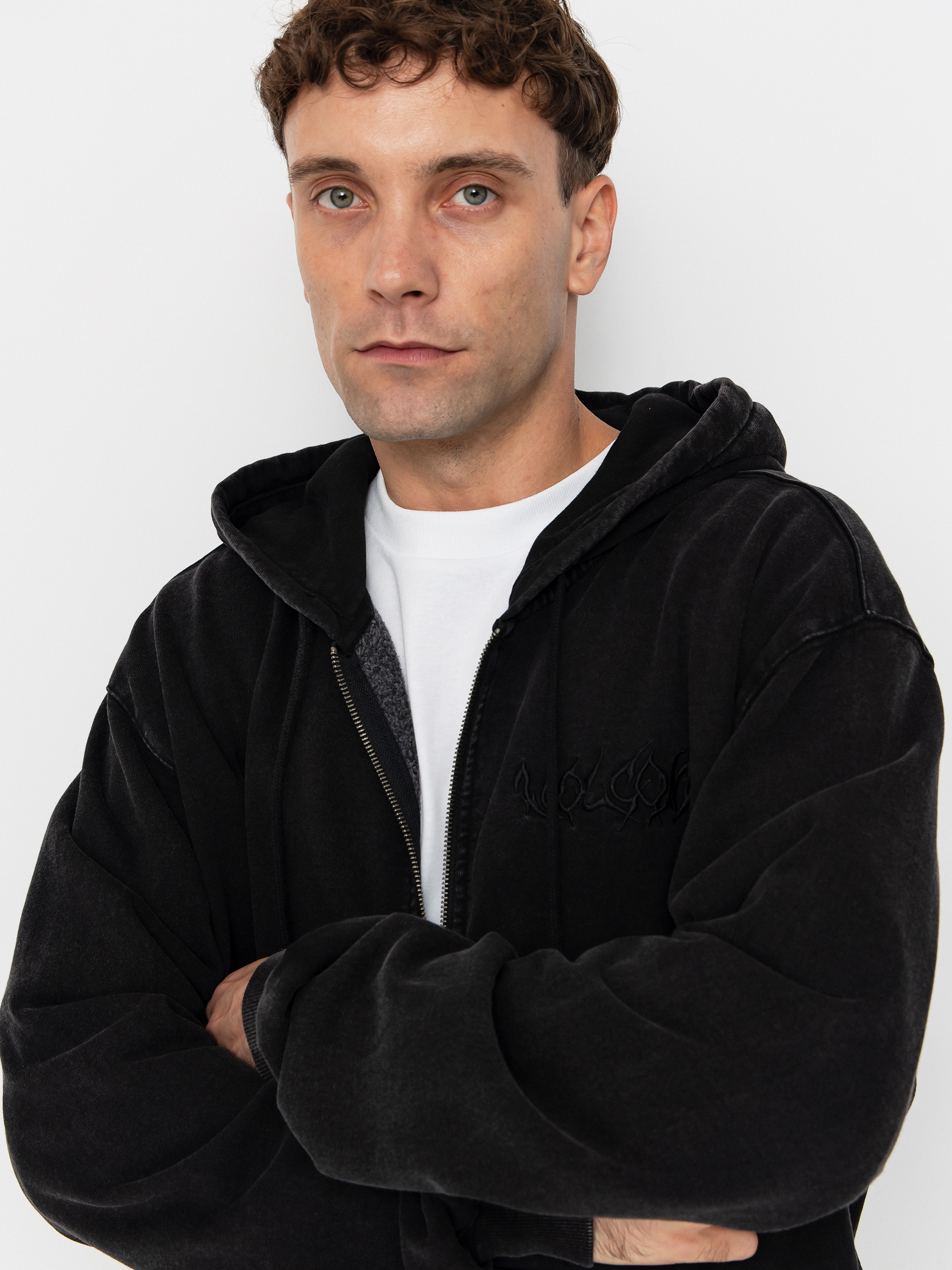 Mikina Volcom Studder Zip (black)