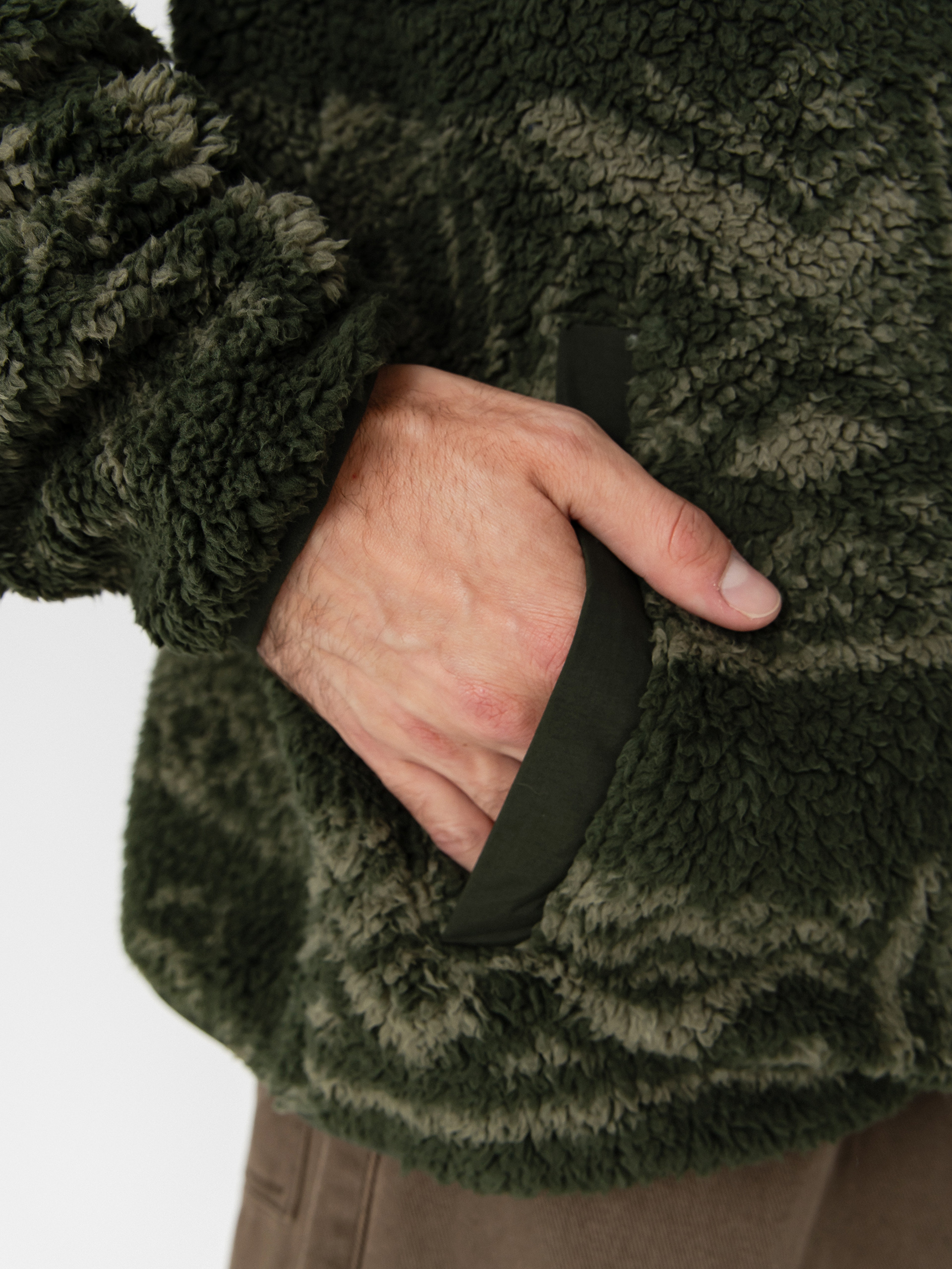 Pánsky Flísová mikina Columbia Rugged Ridge High Pile Half Zip (greenscape deschutes days)