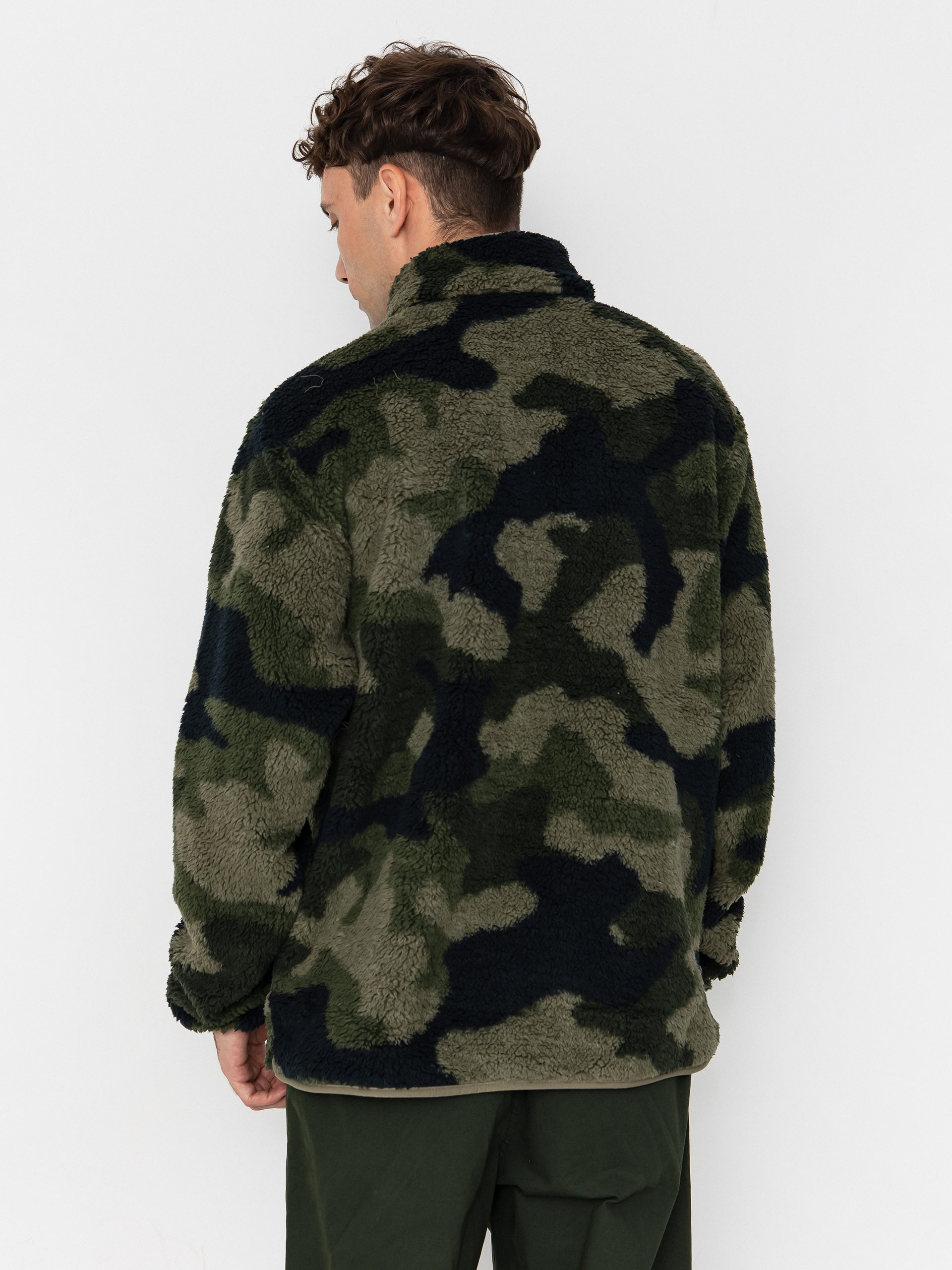 Pánsky Flísová mikina Columbia Rugged Ridge High Pile Half Zip (stone green mod camo)
